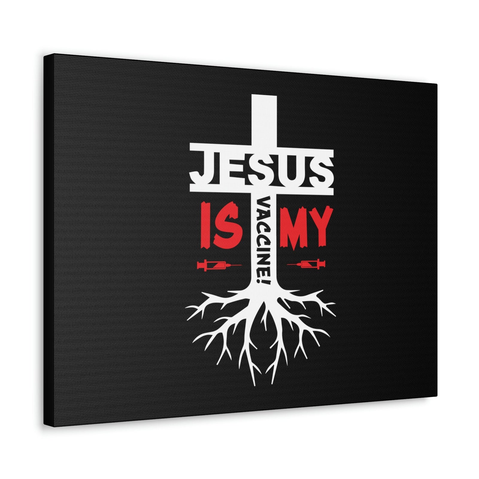 Scripture Walls Jesus Is My Vaccine 1 Peter 2:24 Red Christian Wall Art Bible Verse Print Ready to Hang Unframed-Express Your Love Gifts