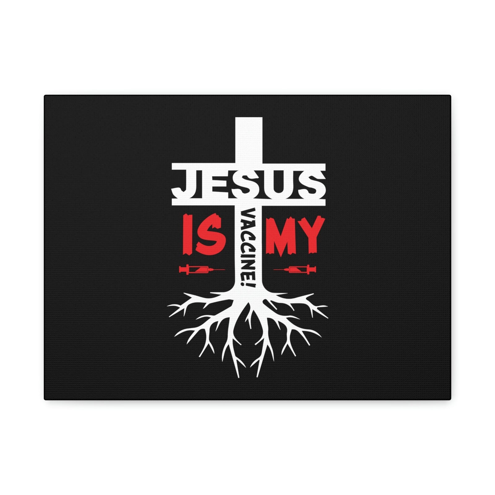 Scripture Walls Jesus Is My Vaccine 1 Peter 2:24 Red Christian Wall Art Bible Verse Print Ready to Hang Unframed-Express Your Love Gifts