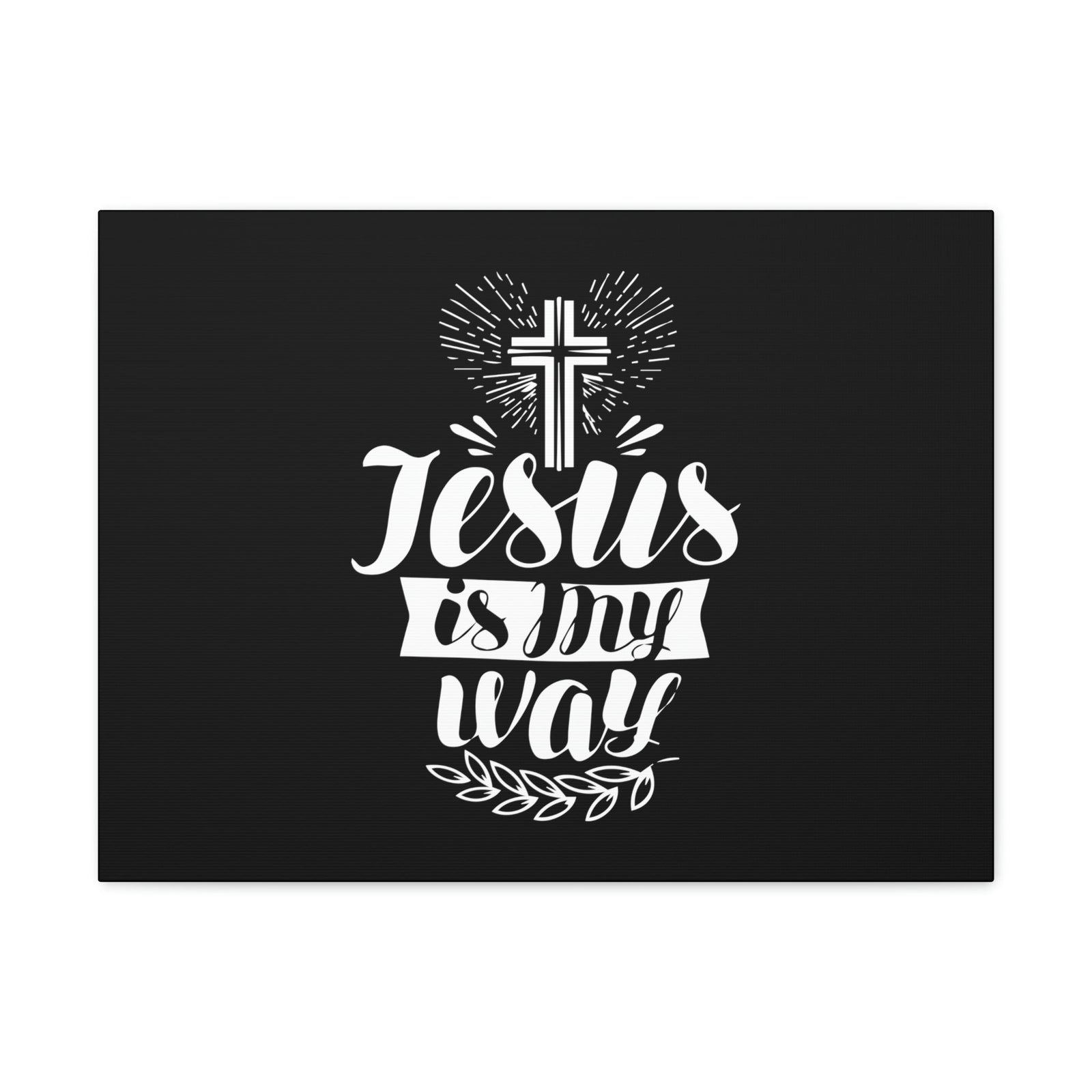 Scripture Walls Jesus Is My Way John 14:6 Cross Christian Wall Art Bible Verse Print Ready to Hang Unframed-Express Your Love Gifts