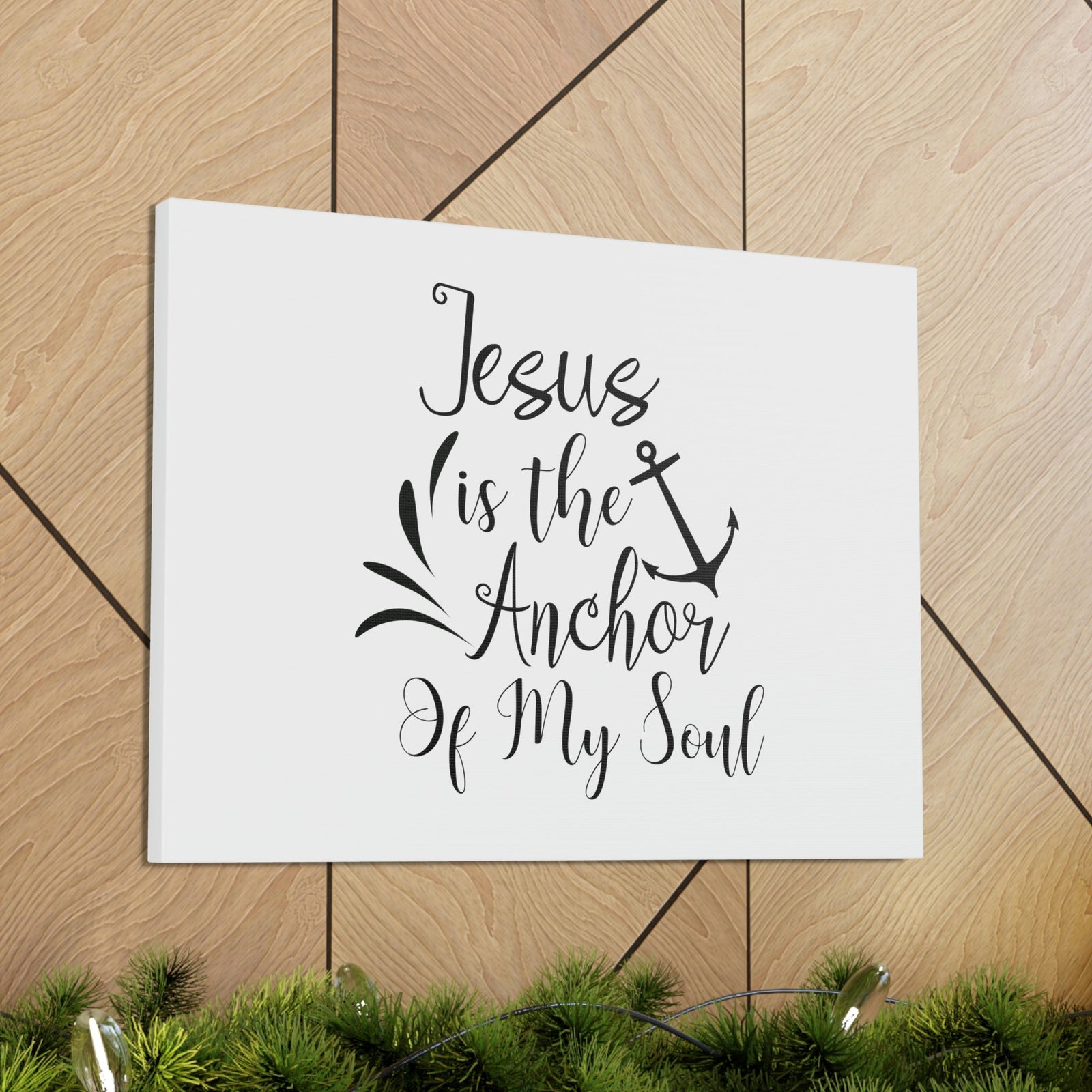 Scripture Walls Jesus is the Anchor of My Soul Hebrews 6:19 Bible Verse Canvas Christian Wall Art Ready To Hang Unframed-Express Your Love Gifts