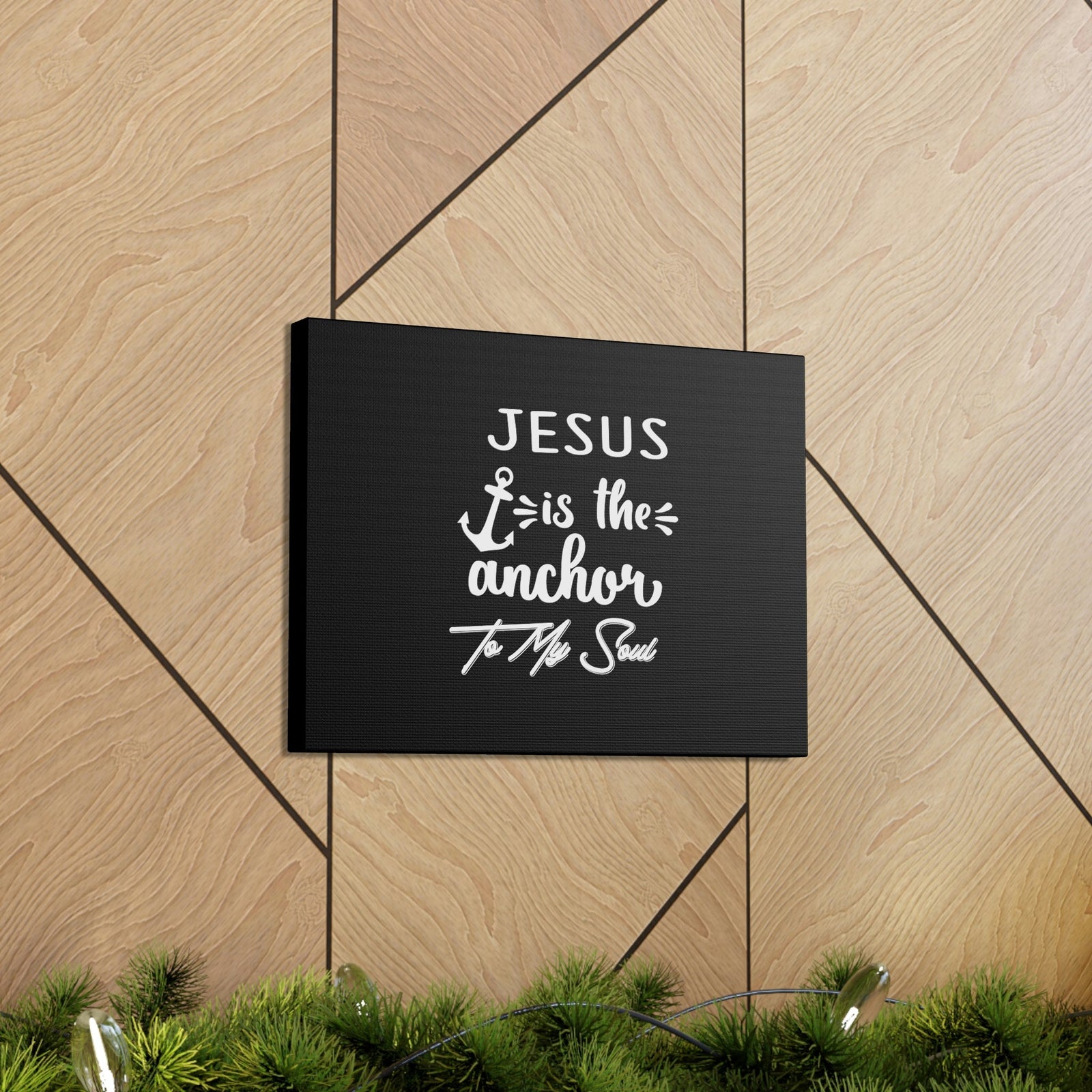 Scripture Walls Jesus Is The Anchor To My Soul Hebrews 6:19 White Christian Wall Art Bible Verse Print Ready to Hang Unframed-Express Your Love Gifts