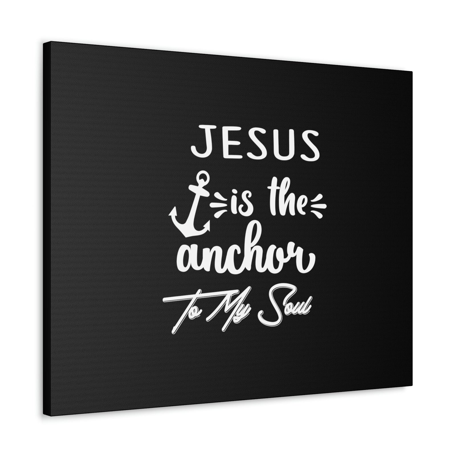 Scripture Walls Jesus Is The Anchor To My Soul Hebrews 6:19 White Christian Wall Art Bible Verse Print Ready to Hang Unframed-Express Your Love Gifts
