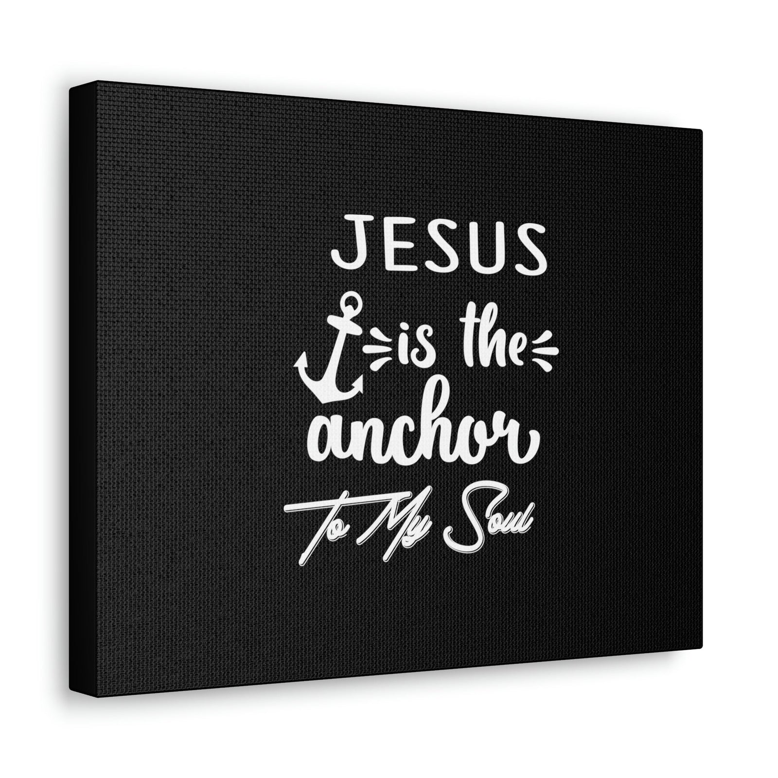 Scripture Walls Jesus Is The Anchor To My Soul Hebrews 6:19 White Christian Wall Art Bible Verse Print Ready to Hang Unframed-Express Your Love Gifts