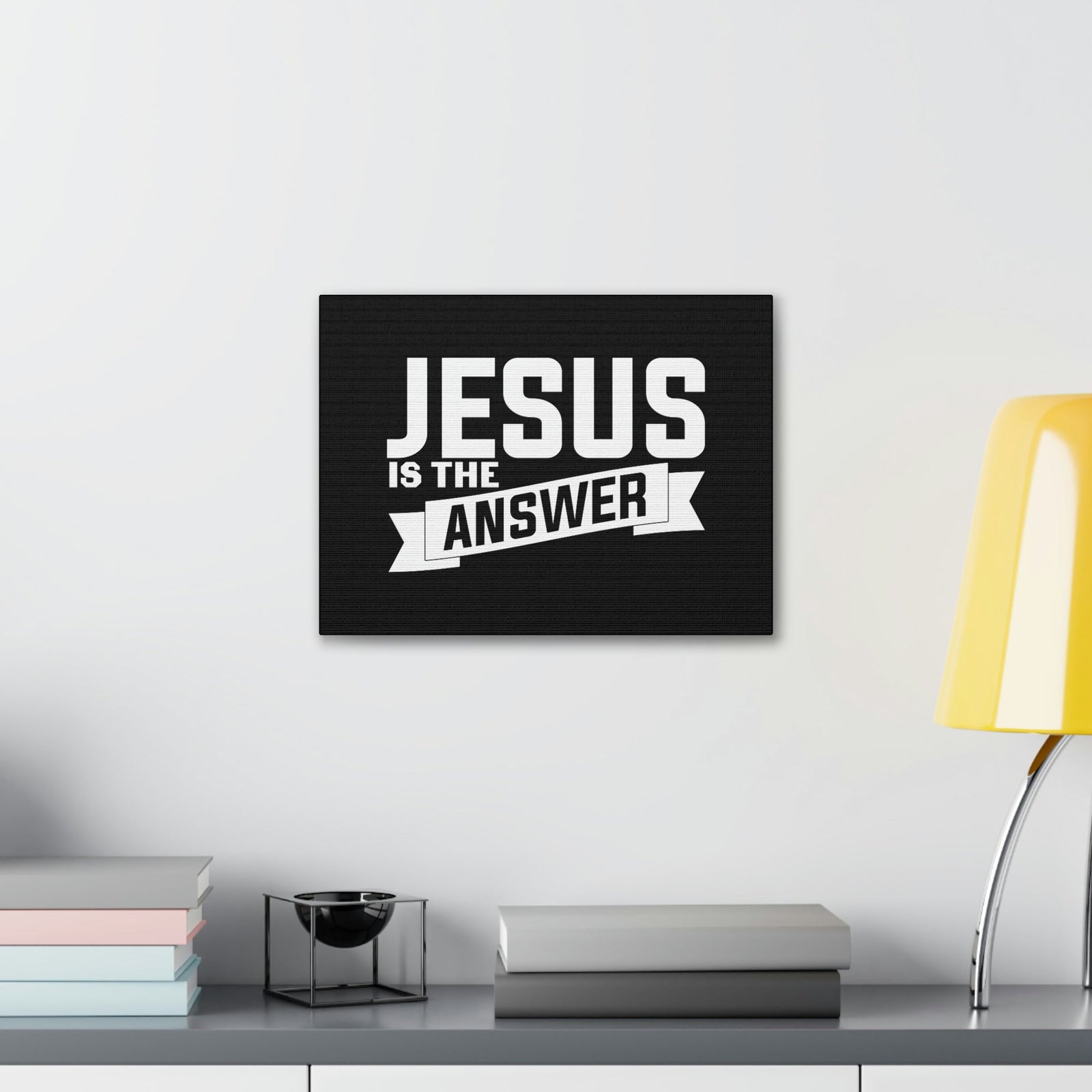 Scripture Walls Jesus Is The Answer John 14:6 Banner Christian Wall Art Bible Verse Print Ready to Hang Unframed-Express Your Love Gifts