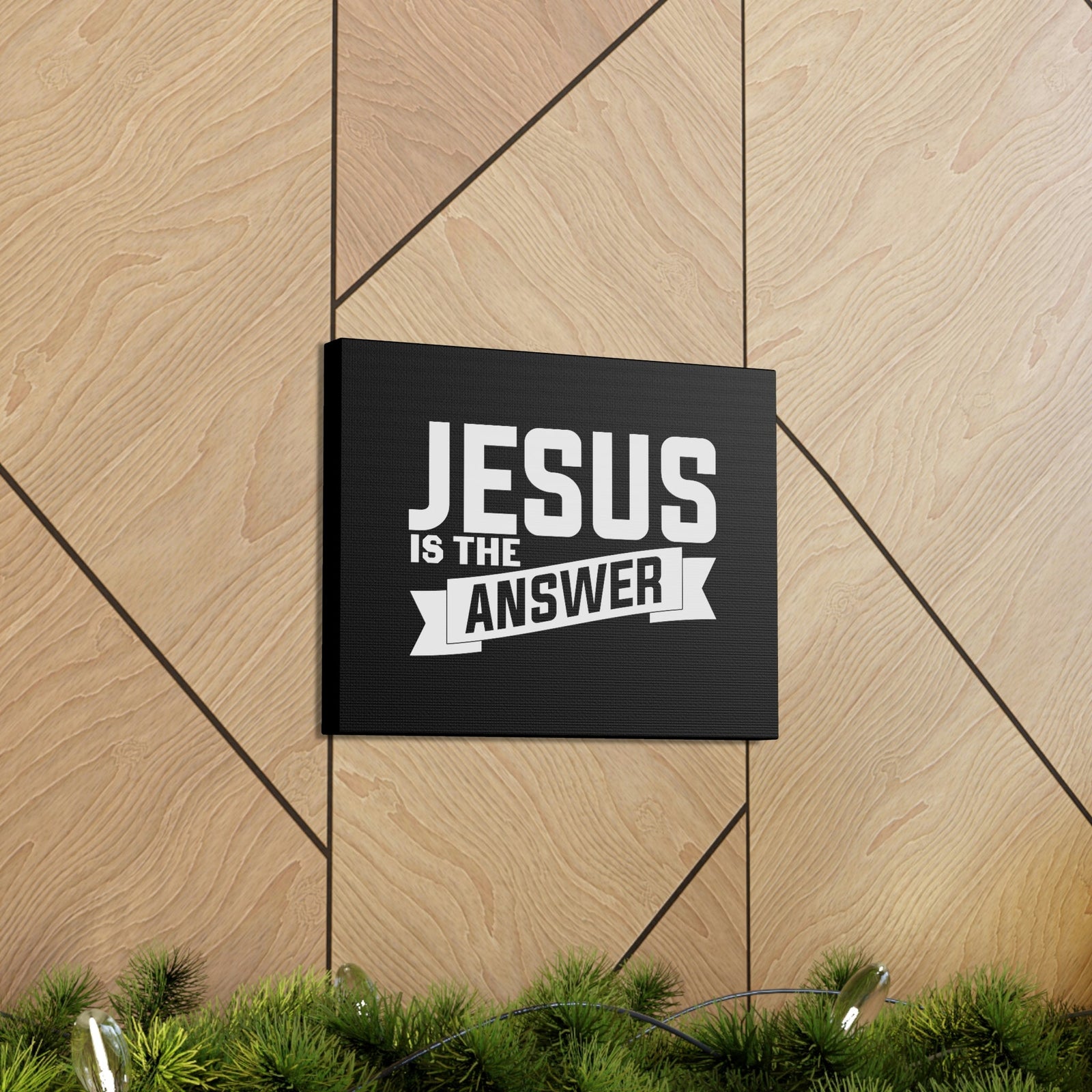 Scripture Walls Jesus Is The Answer John 14:6 Banner Christian Wall Art Bible Verse Print Ready to Hang Unframed-Express Your Love Gifts