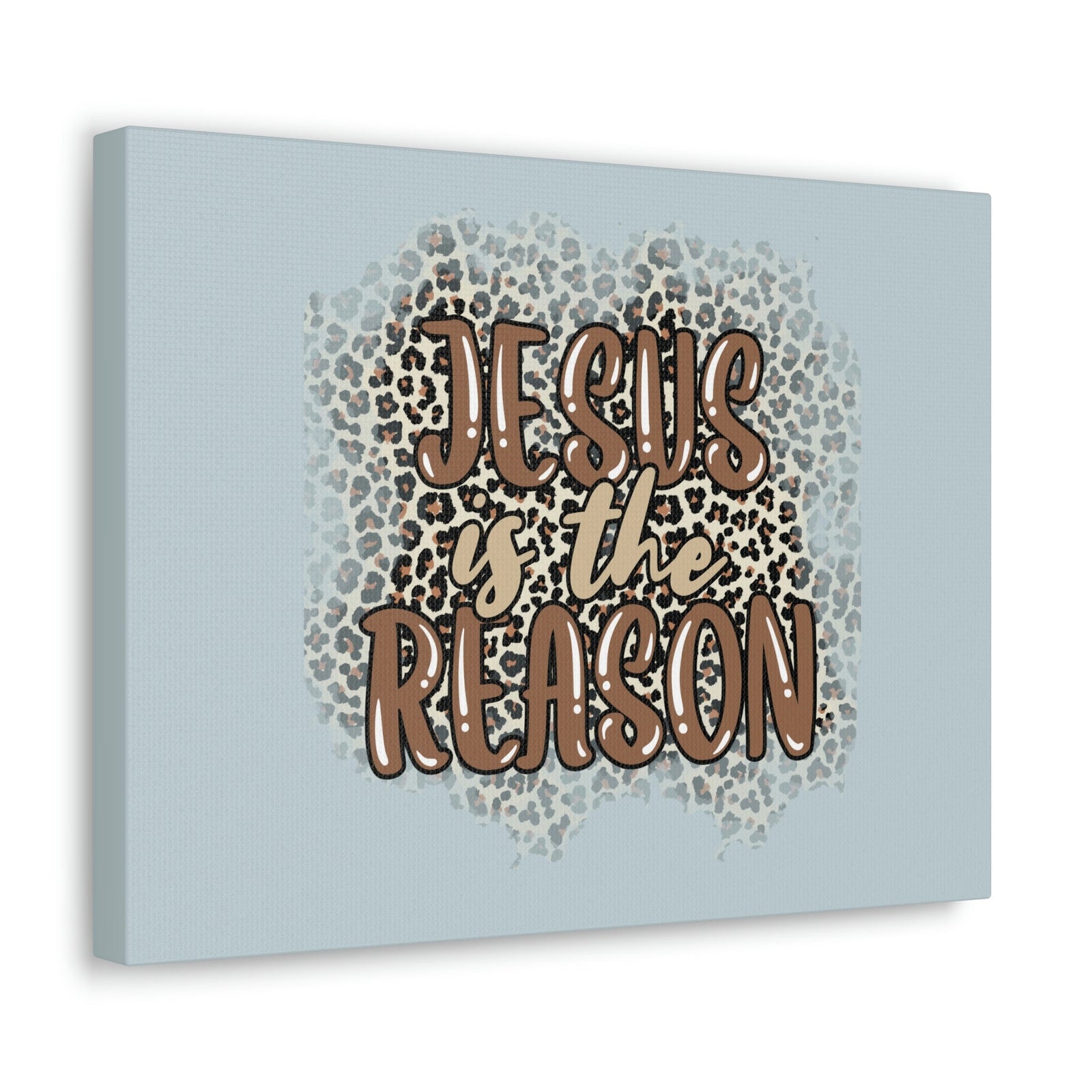 Scripture Walls Jesus Is The Reason Sky Blue Luke 2:11 Bible Verse Canvas Christian Wall Art Ready to Hang Unframed-Express Your Love Gifts