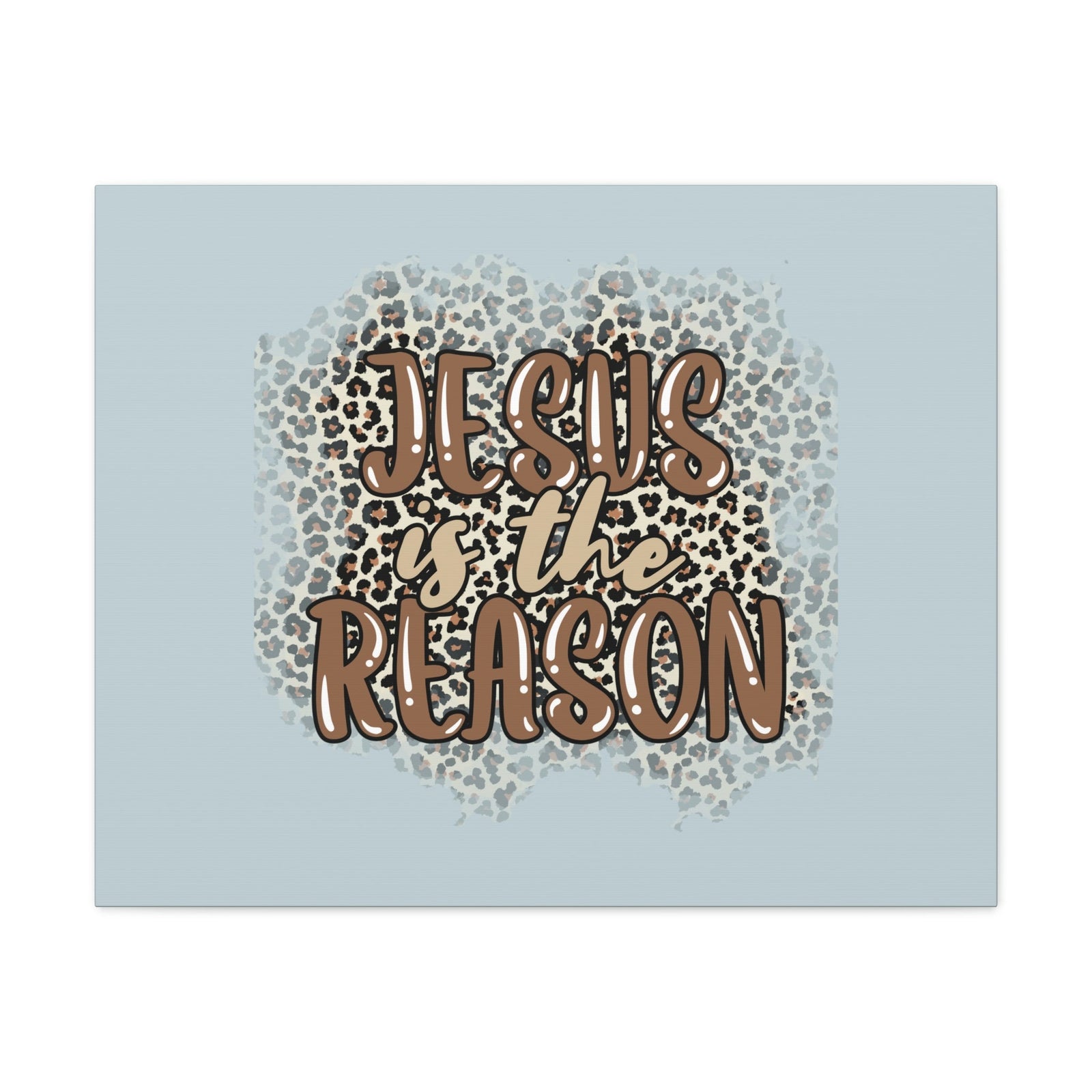 Scripture Walls Jesus Is The Reason Sky Blue Luke 2:11 Bible Verse Canvas Christian Wall Art Ready to Hang Unframed-Express Your Love Gifts