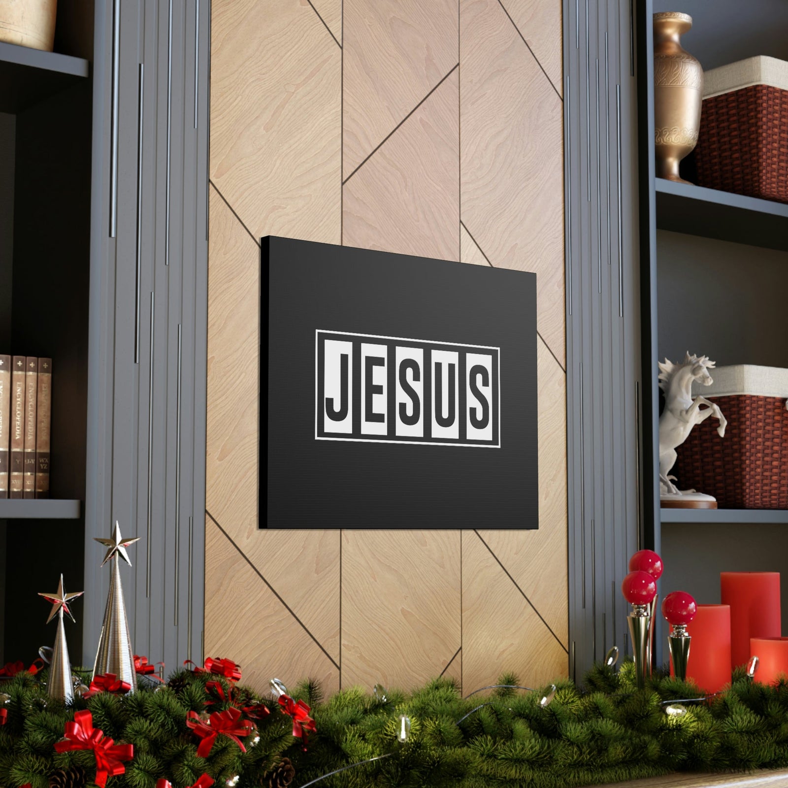 Scripture Walls Jesus John 1:14 White Bars Christian Wall Art Bible Verse Print Ready to Hang Unframed-Express Your Love Gifts