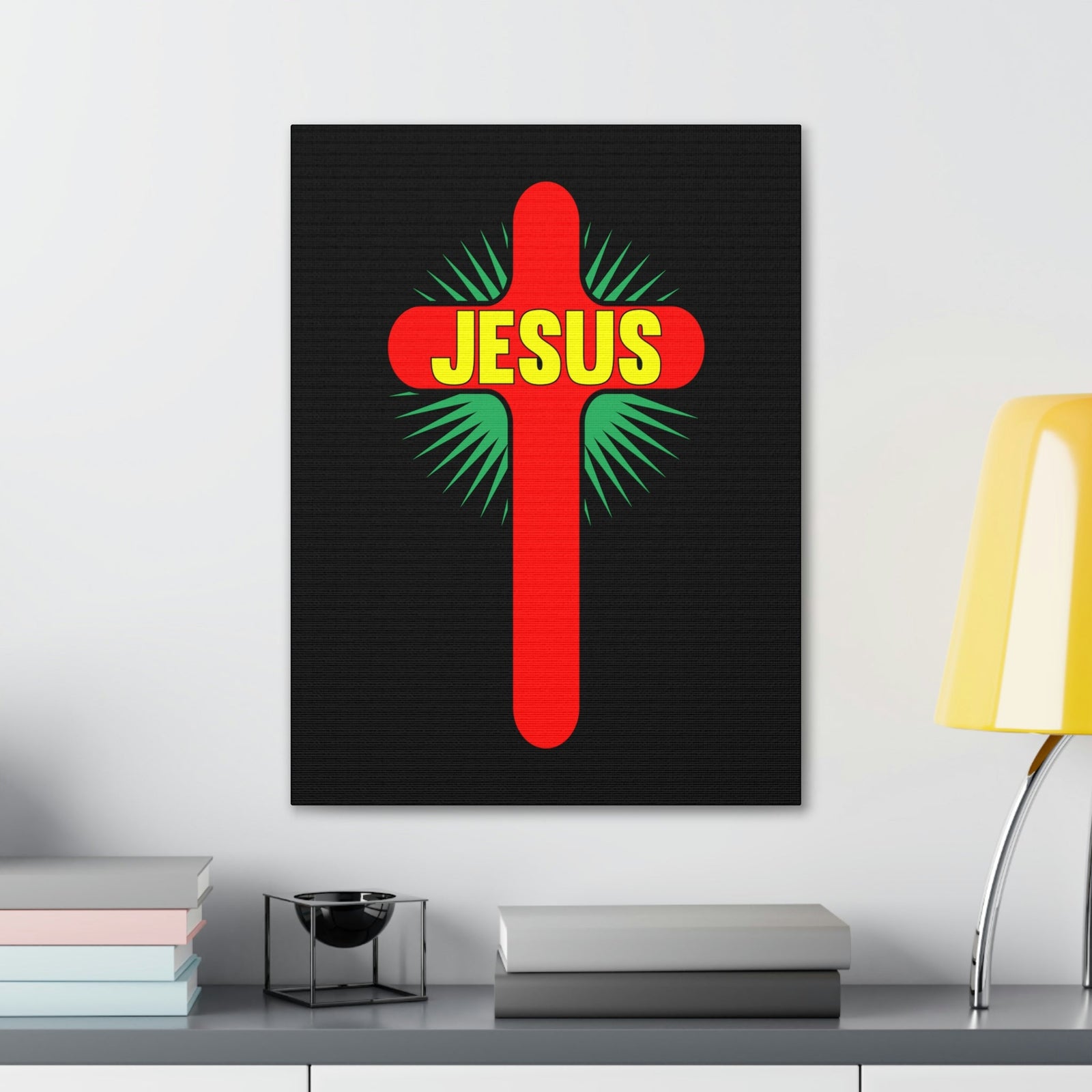 Scripture Walls Jesus John 14:6 Red Cross Christian Wall Art Bible Verse Print Ready to Hang Unframed-Express Your Love Gifts