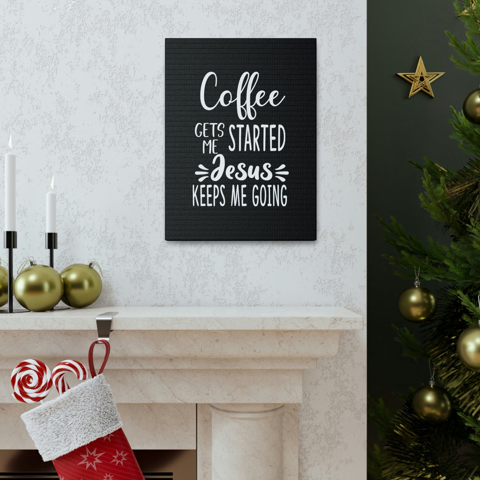 Scripture Walls Jesus Keeps Me Going Philippians 4:19 White Christian Wall Art Bible Verse Print Ready to Hang Unframed-Express Your Love Gifts