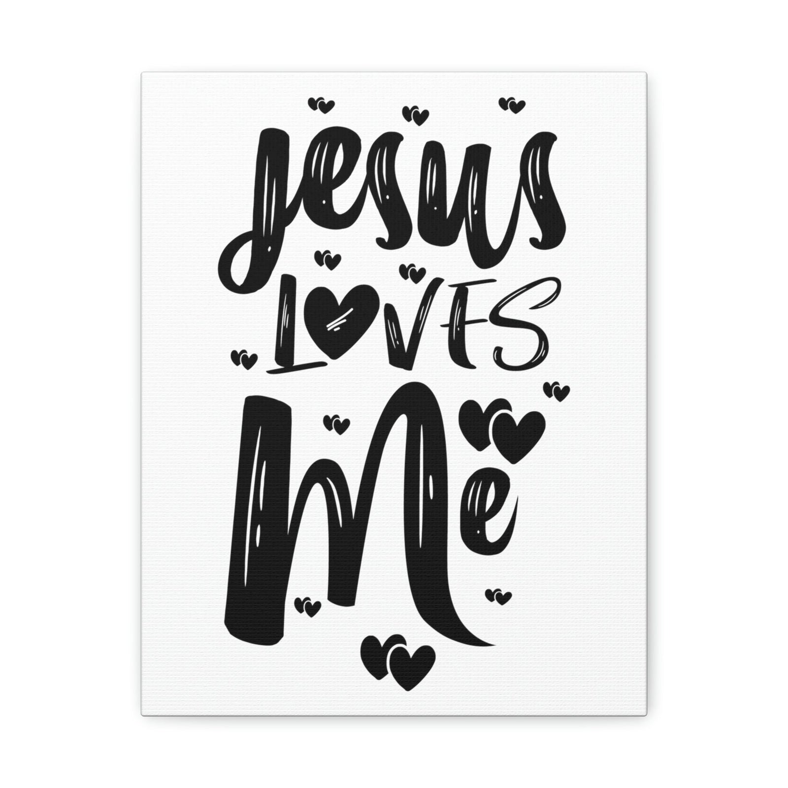 Scripture Walls Jesus Loves Me Ephesians 2:4 Hearts Christian Wall Art Print Ready to Hang Unframed-Express Your Love Gifts