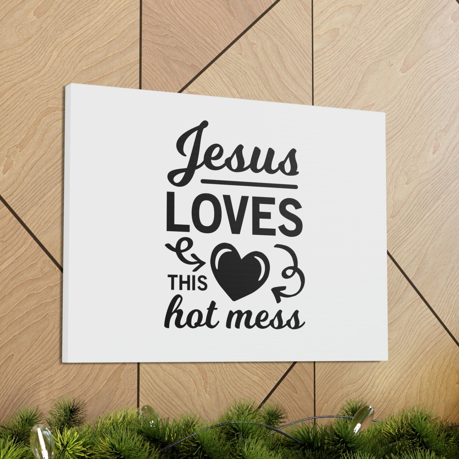 Scripture Walls Jesus Loves This Hot Mess John 3:16 Christian Wall Art Bible Verse Print Ready to Hang Unframed-Express Your Love Gifts