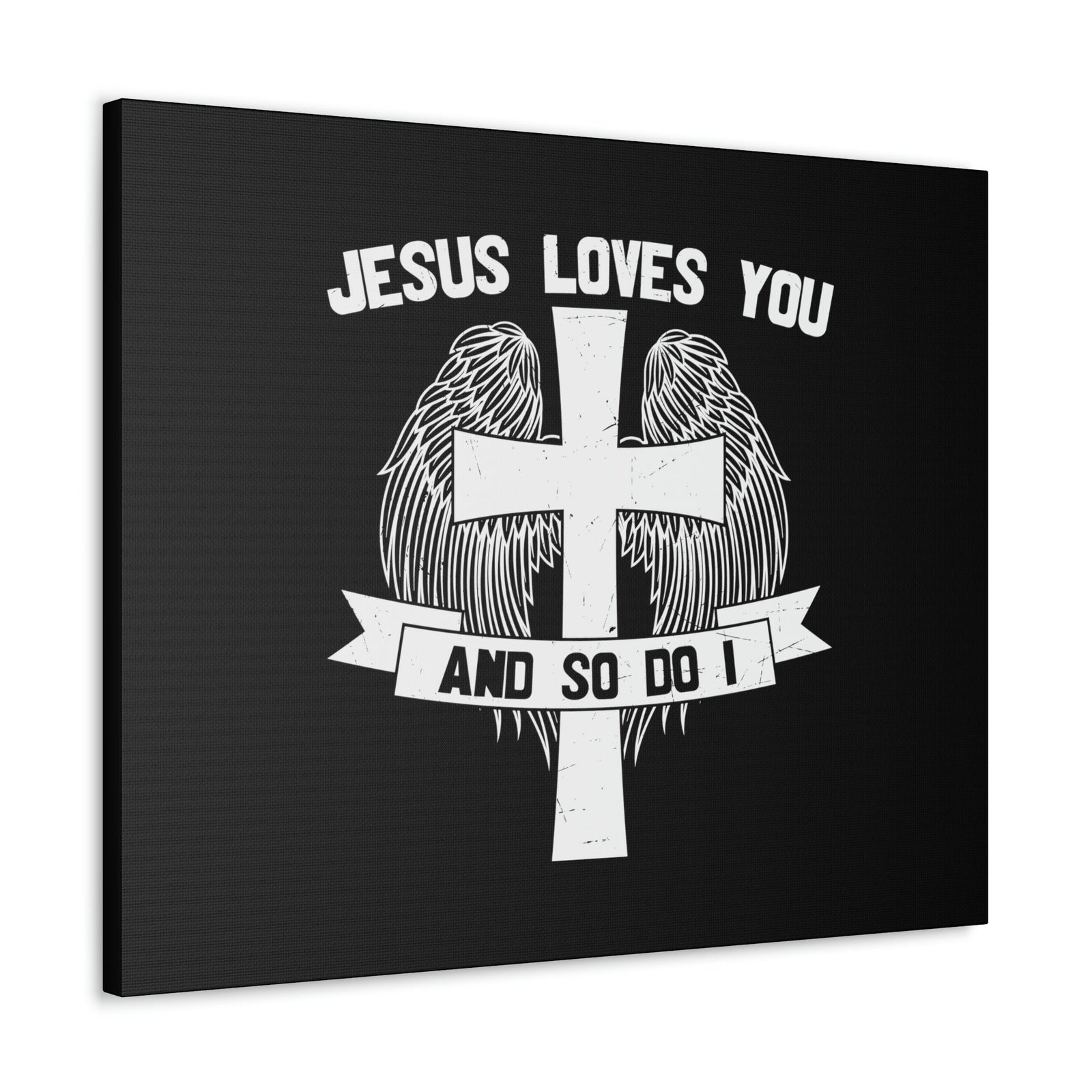 Scripture Walls Jesus Loves You 1 John 3:16 Cross Wings Christian Wall Art Bible Verse Print Ready to Hang Unframed-Express Your Love Gifts