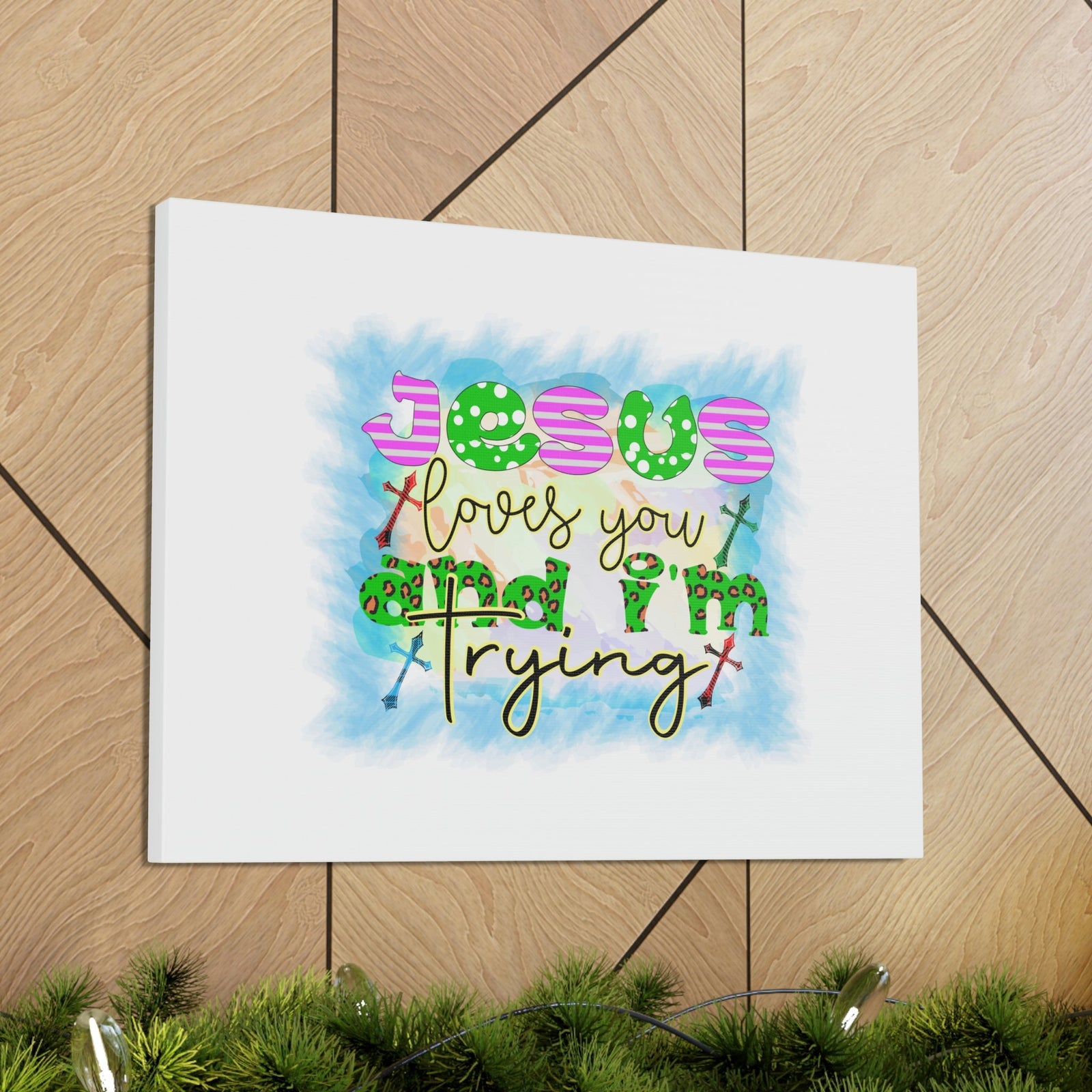 Scripture Walls Jesus Loves You John 15:12 Blue Square Christian Wall Art Bible Verse Print Ready to Hang Unframed-Express Your Love Gifts