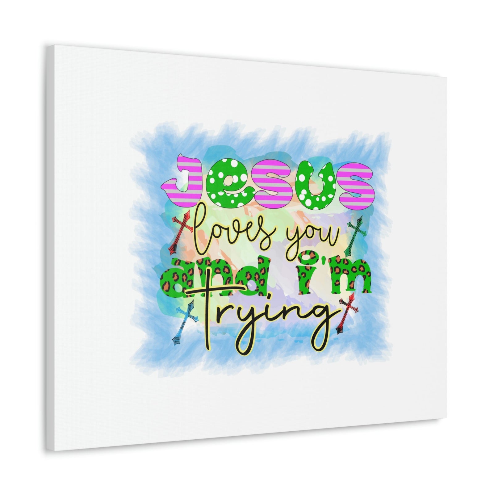 Scripture Walls Jesus Loves You John 15:12 Blue Square Christian Wall Art Bible Verse Print Ready to Hang Unframed-Express Your Love Gifts