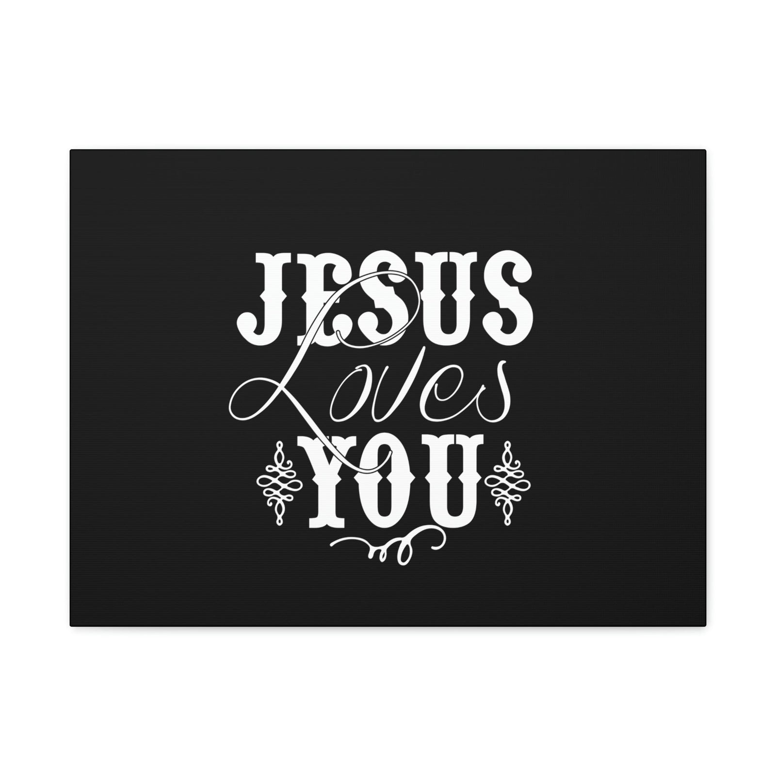 Scripture Walls Jesus Loves You John 15:9 Black Christian Wall Art Bible Verse Print Ready to Hang Unframed-Express Your Love Gifts