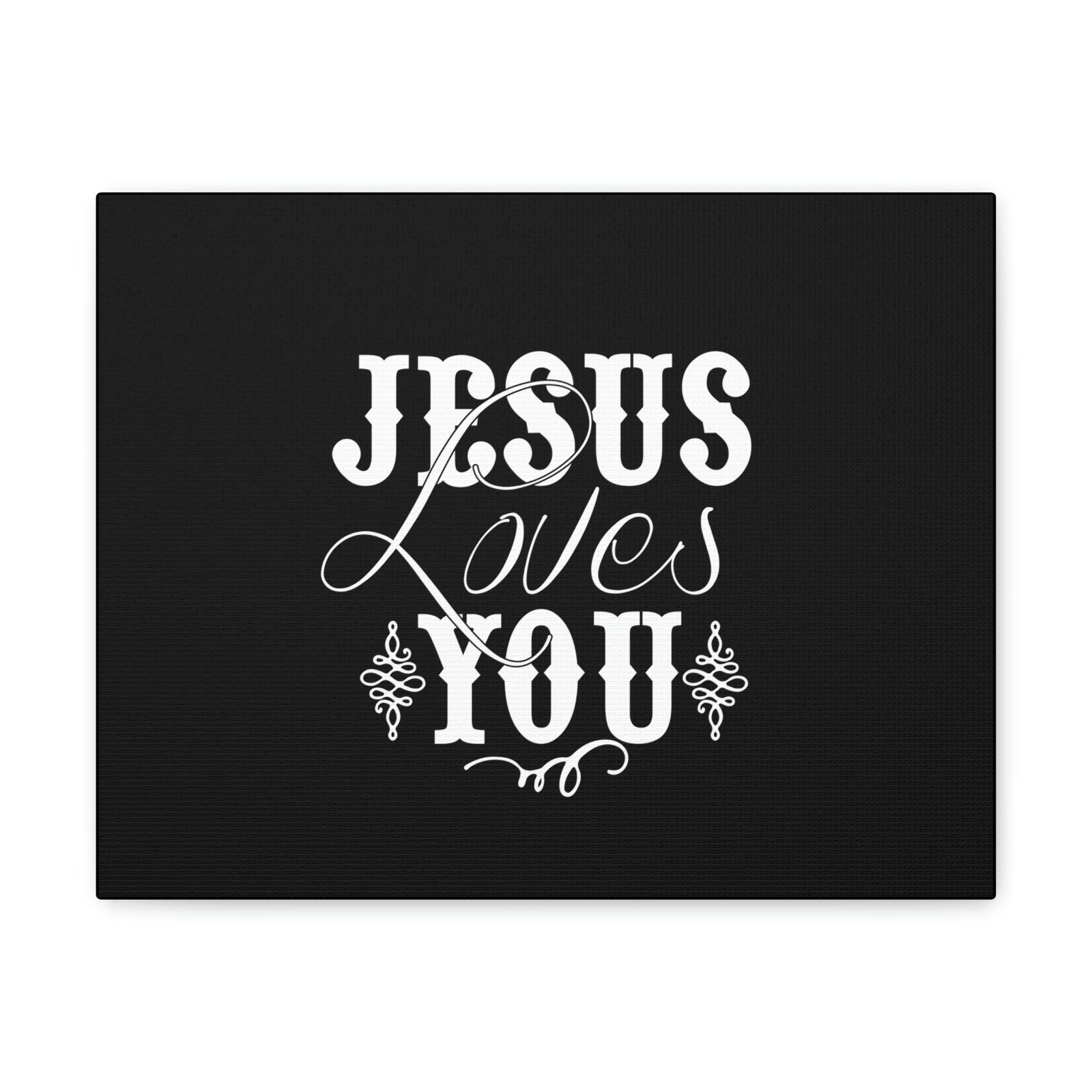 Scripture Walls Jesus Loves You John 15:9 Black Christian Wall Art Bible Verse Print Ready to Hang Unframed-Express Your Love Gifts