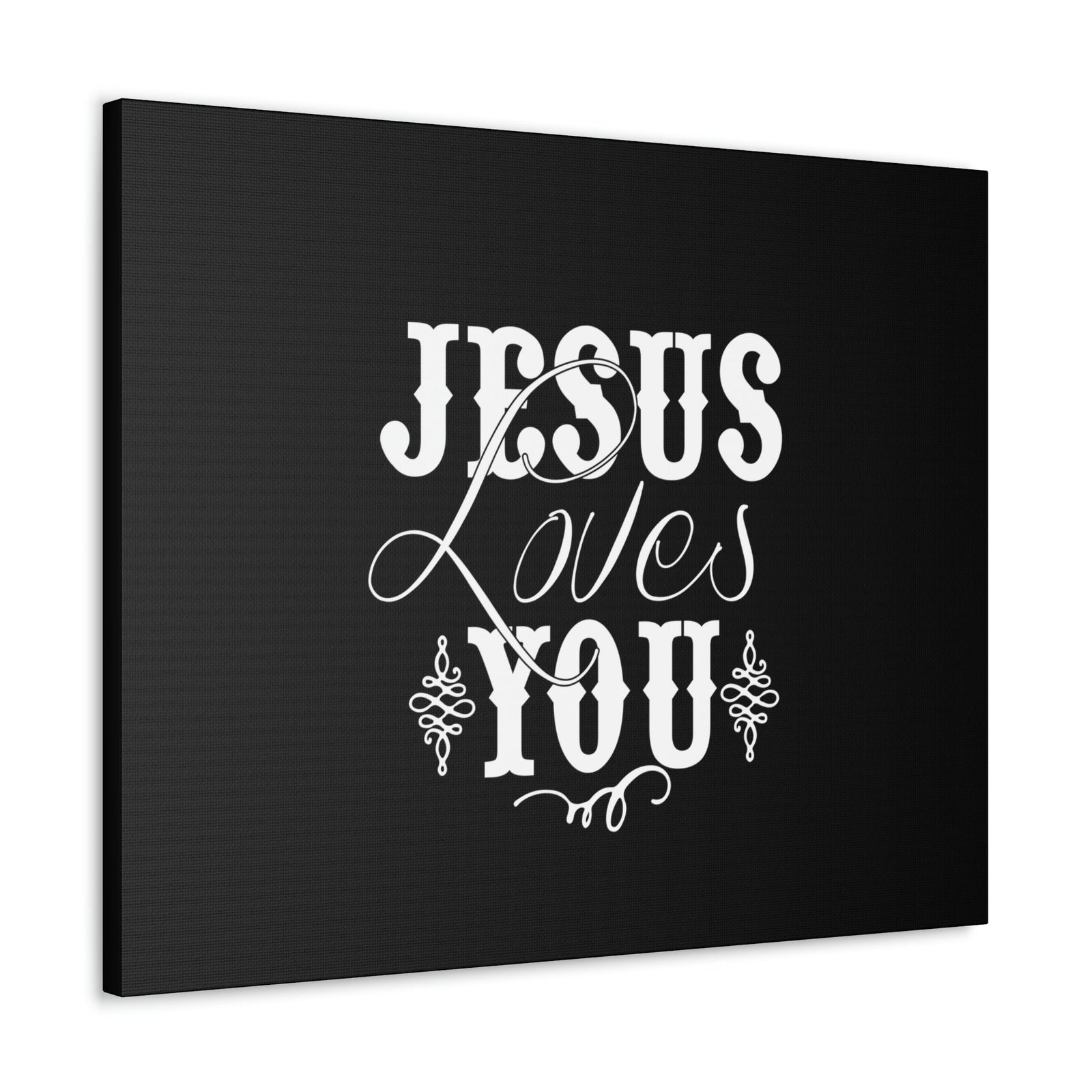 Scripture Walls Jesus Loves You John 15:9 Black Christian Wall Art Bible Verse Print Ready to Hang Unframed-Express Your Love Gifts