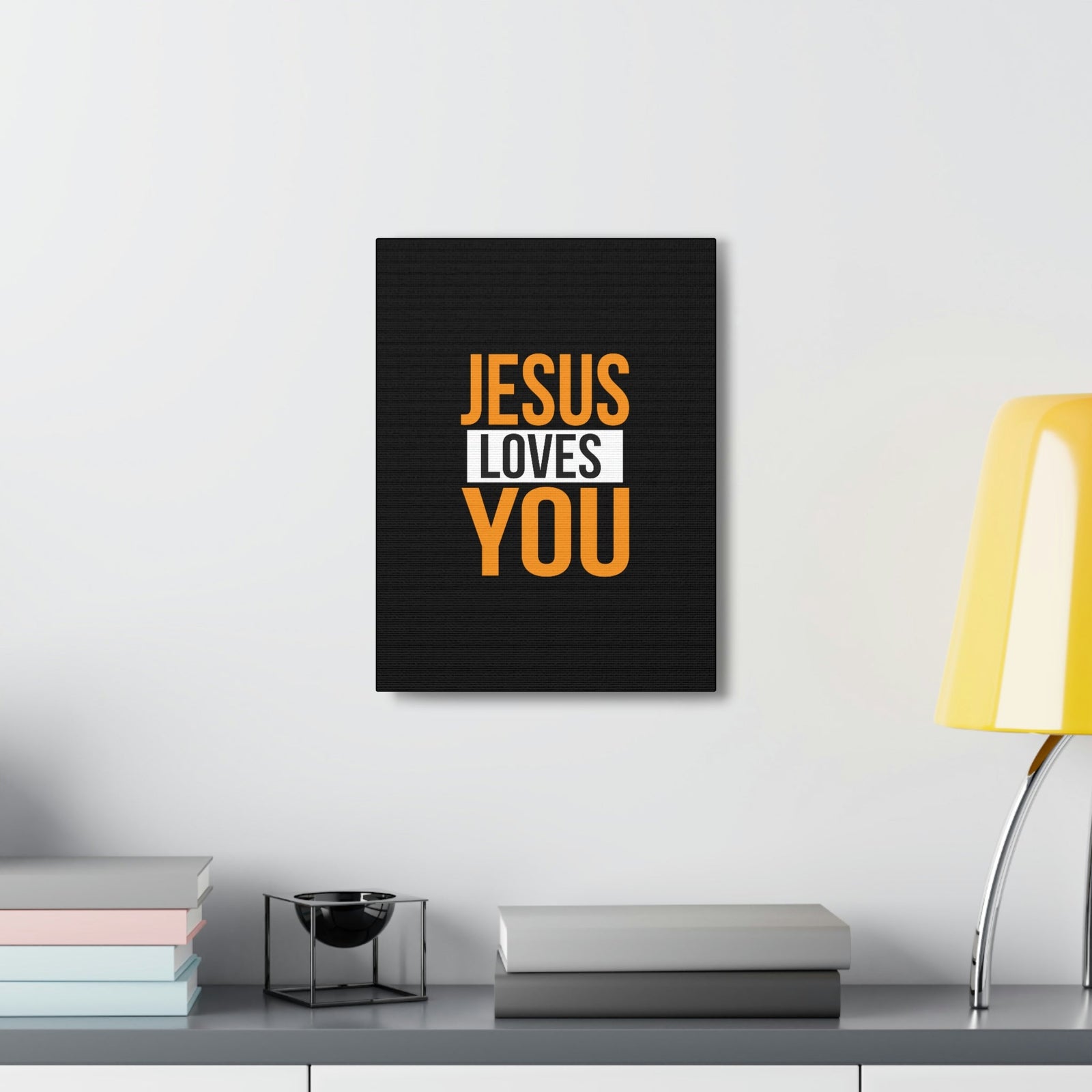 Scripture Walls Jesus Loves You John 3:16 Orange Christian Wall Art Bible Verse Print Ready to Hang Unframed-Express Your Love Gifts