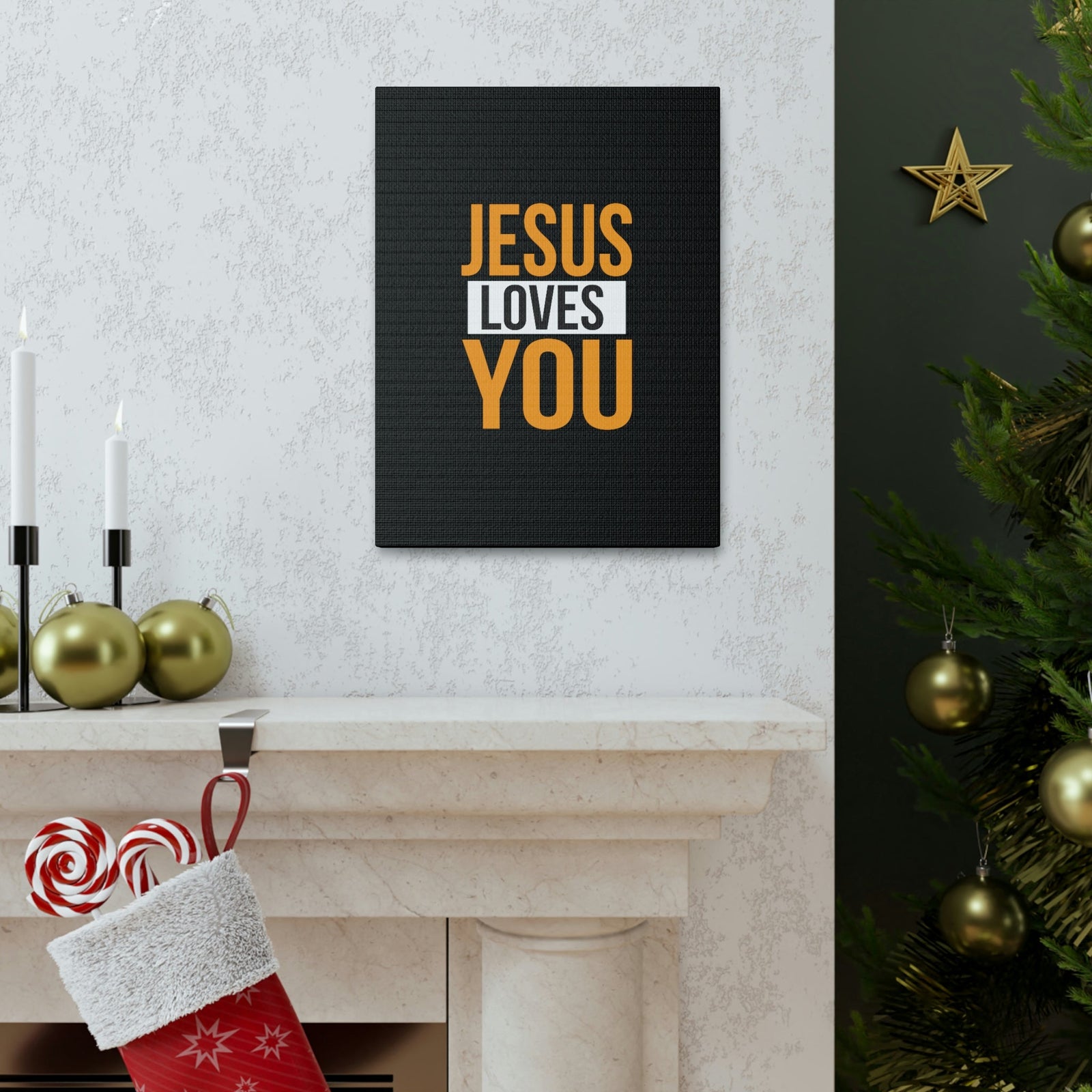 Scripture Walls Jesus Loves You John 3:16 Orange Christian Wall Art Bible Verse Print Ready to Hang Unframed-Express Your Love Gifts