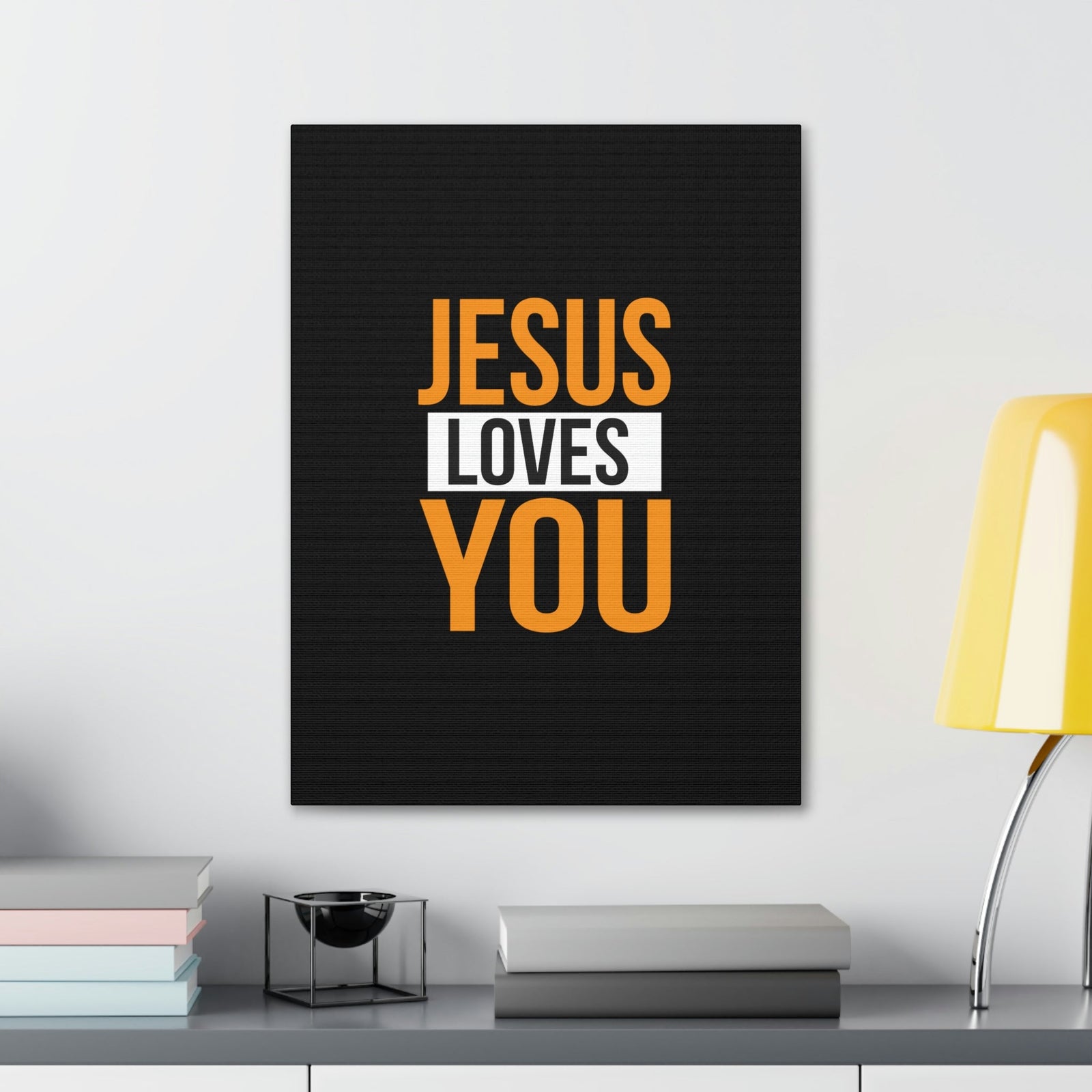 Scripture Walls Jesus Loves You John 3:16 Orange Christian Wall Art Bible Verse Print Ready to Hang Unframed-Express Your Love Gifts