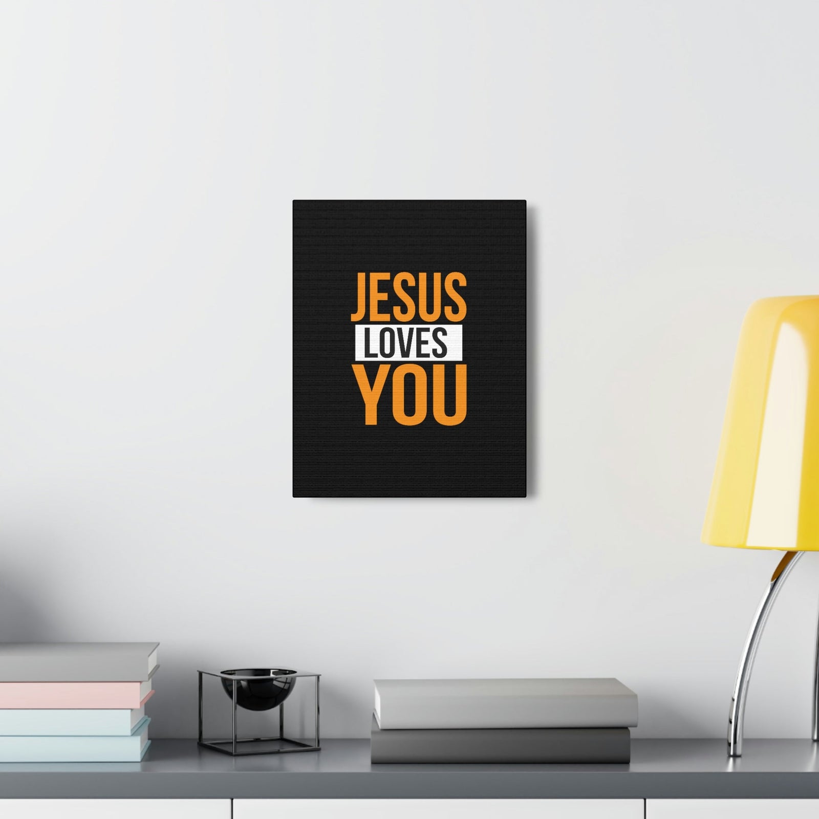 Scripture Walls Jesus Loves You John 3:16 Orange Christian Wall Art Bible Verse Print Ready to Hang Unframed-Express Your Love Gifts