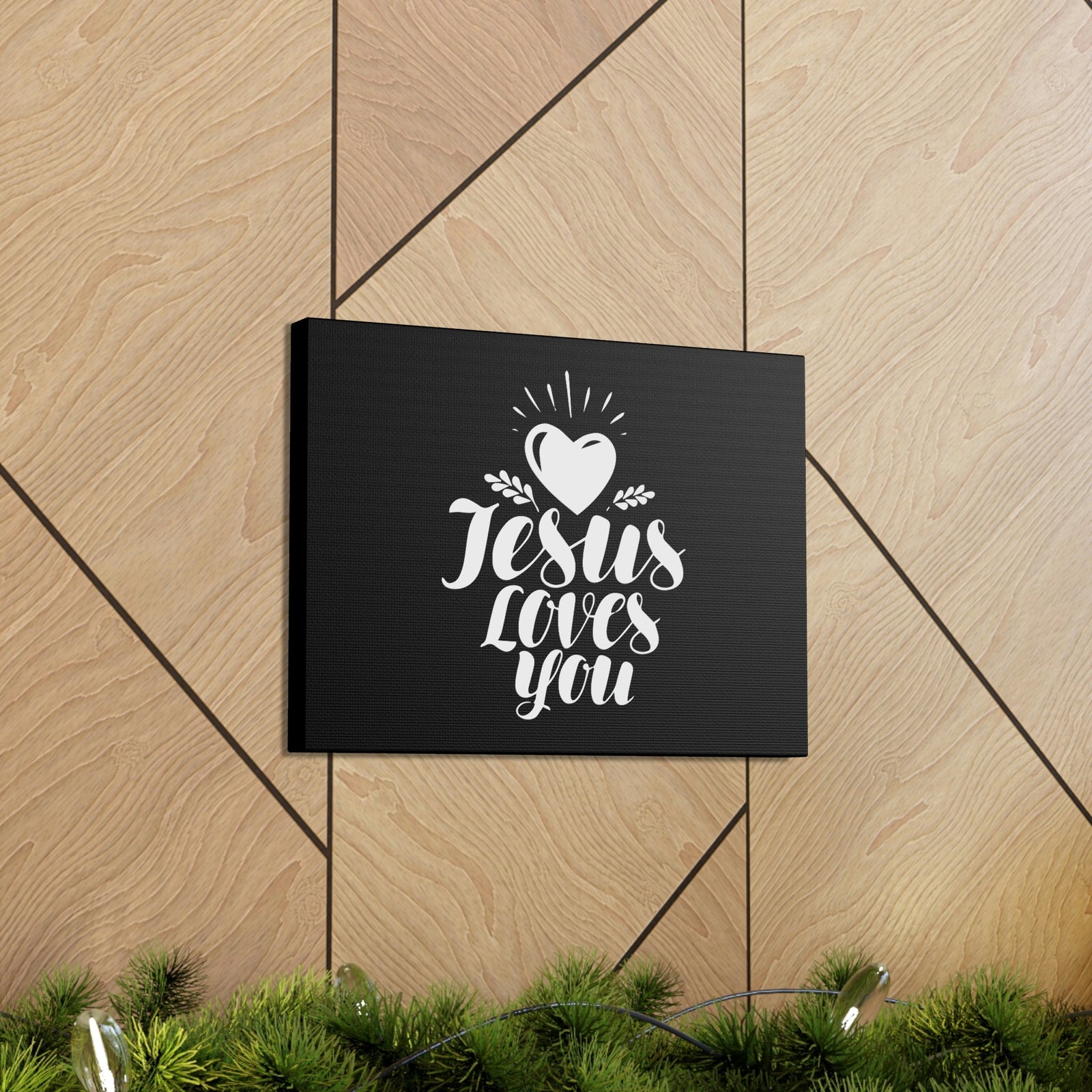 Scripture Walls Jesus Loves You John 3:16 White Heart Christian Wall Art Bible Verse Print Ready to Hang Unframed-Express Your Love Gifts