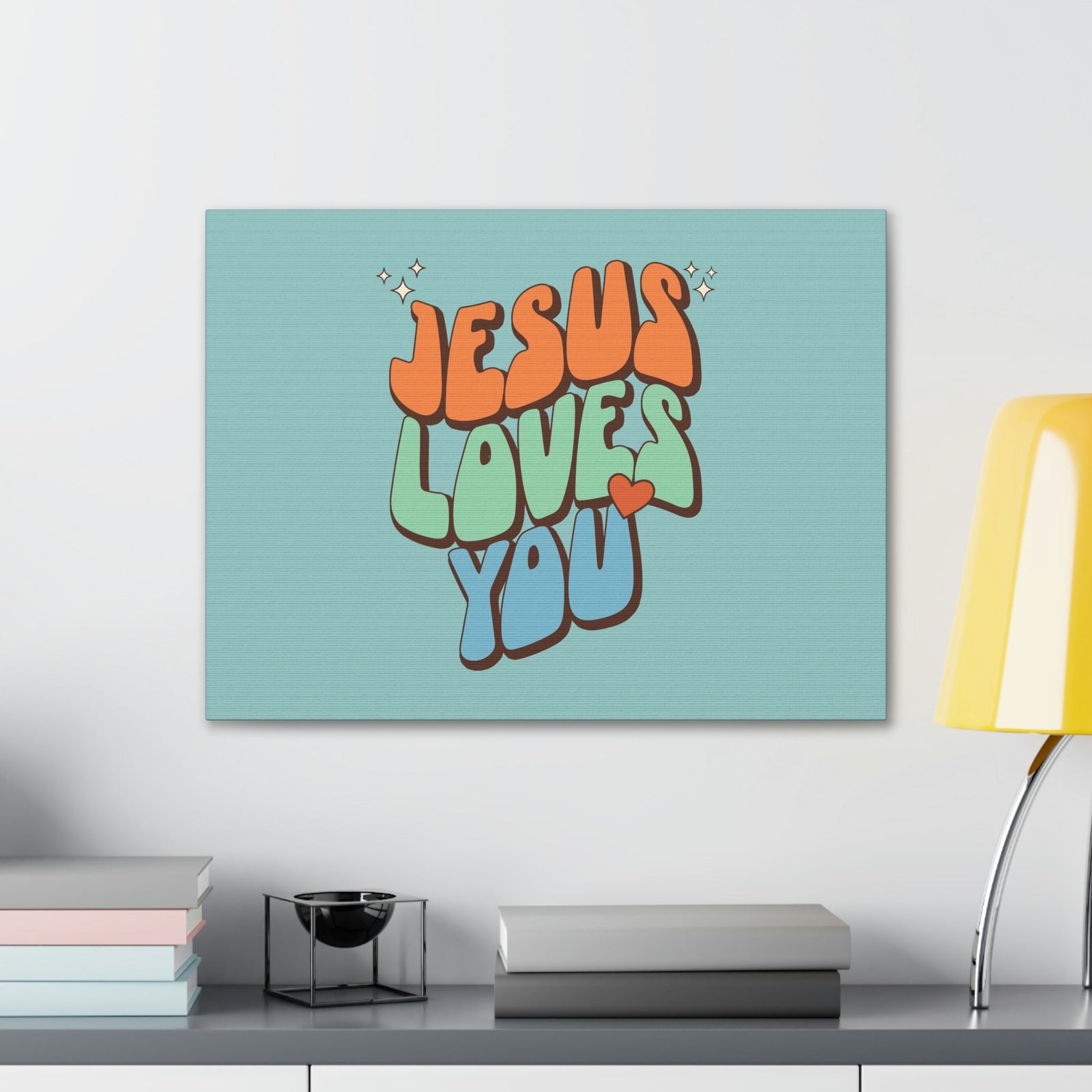 Scripture Walls Jesus Loves You Sky Blue John 15:9 Bible Canvas Christian Wall Art Ready to Hang Unframed-Express Your Love Gifts