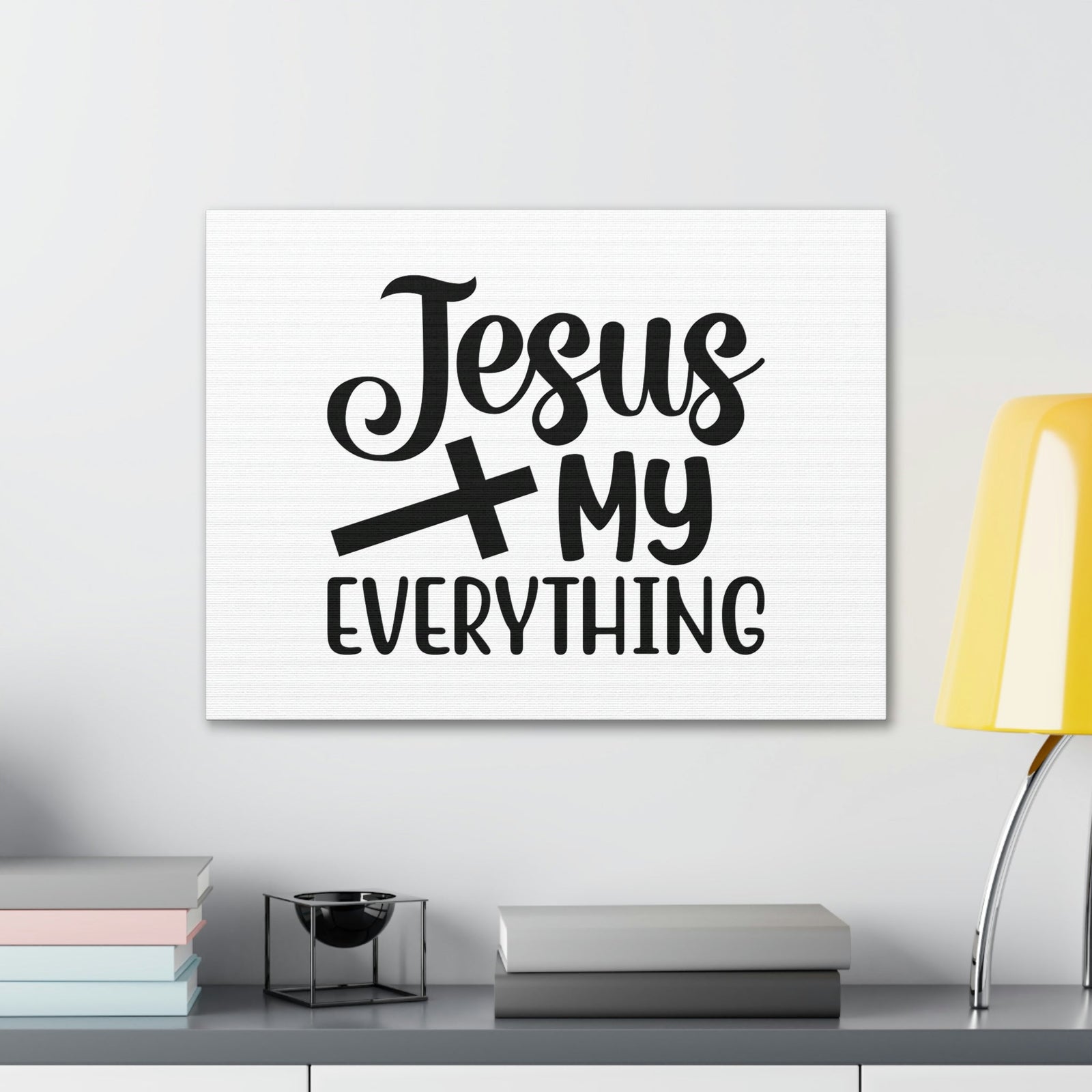 Scripture Walls Jesus My Everything John 14:6 Black Cross Christian Wall Art Bible Verse Print Ready to Hang Unframed-Express Your Love Gifts