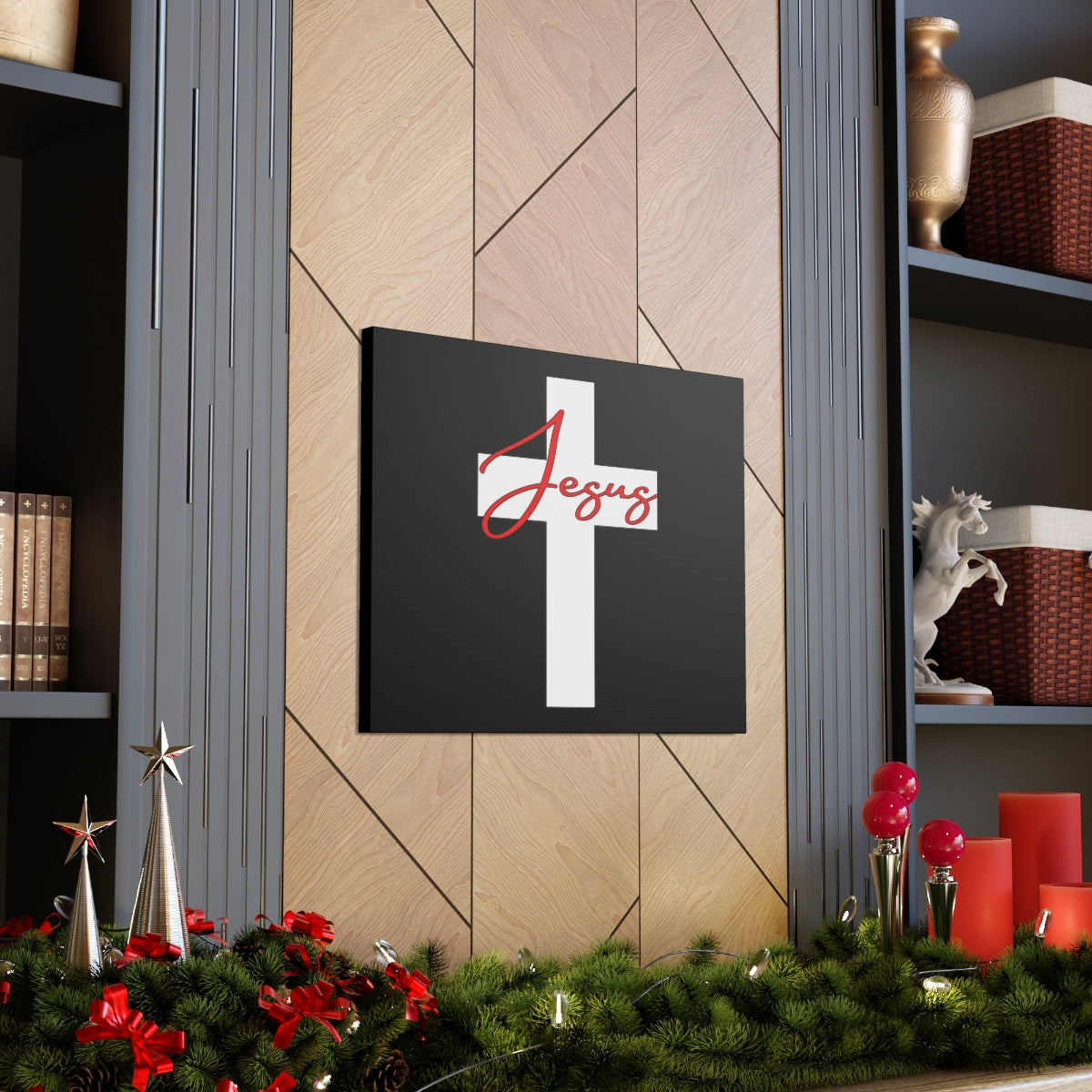 Scripture Walls Jesus On Cross Galatians 2:20 Christian Wall Art Bible Verse Print Ready to Hang Unframed-Express Your Love Gifts