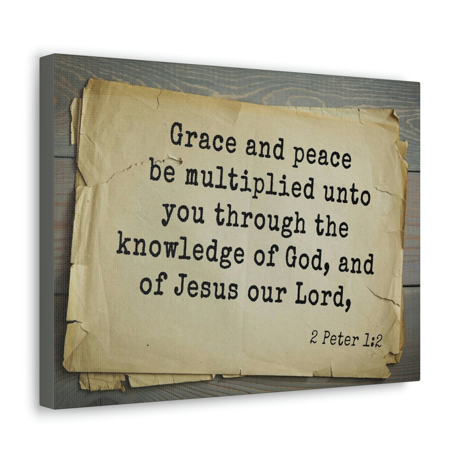 Scripture Walls Jesus Our Lord 2 Peter 1:2 Bible Verse Canvas Christian Wall Art Bible Verse Print Ready To Hang Unframed-Express Your Love Gifts