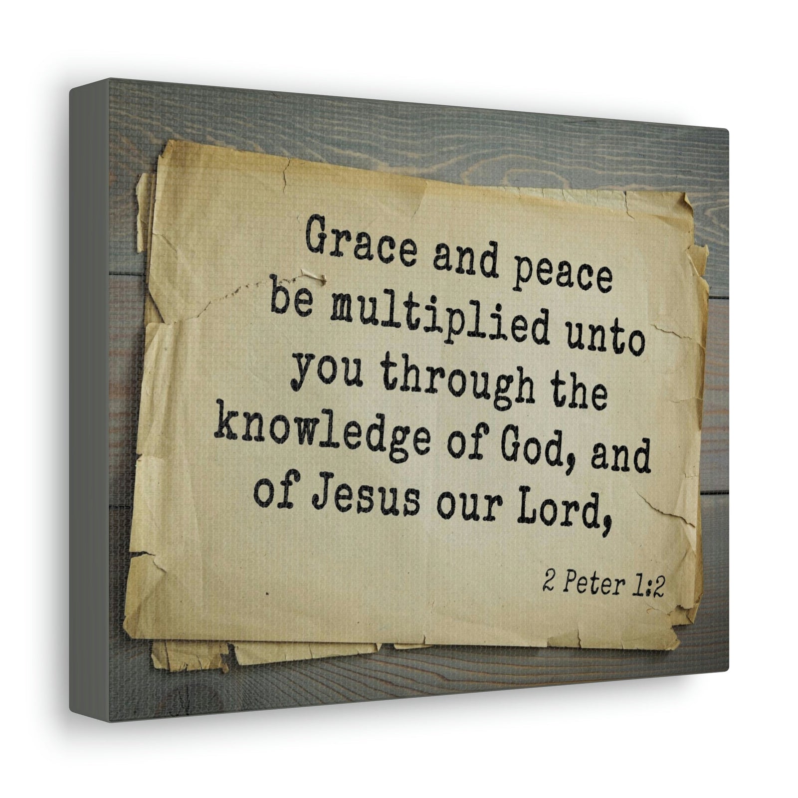 Scripture Walls Jesus Our Lord 2 Peter 1:2 Bible Verse Canvas Christian Wall Art Bible Verse Print Ready To Hang Unframed-Express Your Love Gifts