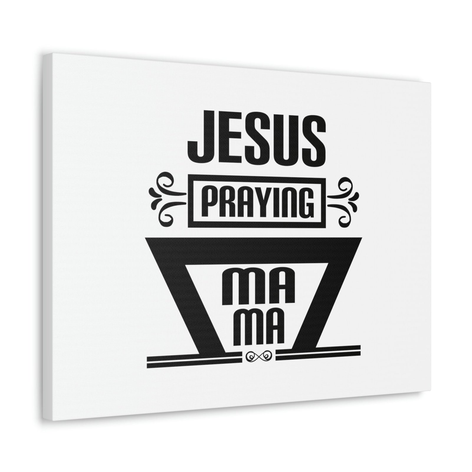 Scripture Walls Jesus Praying Luke 2:51 White Christian Wall Art Bible Verse Print Ready to Hang Unframed-Express Your Love Gifts