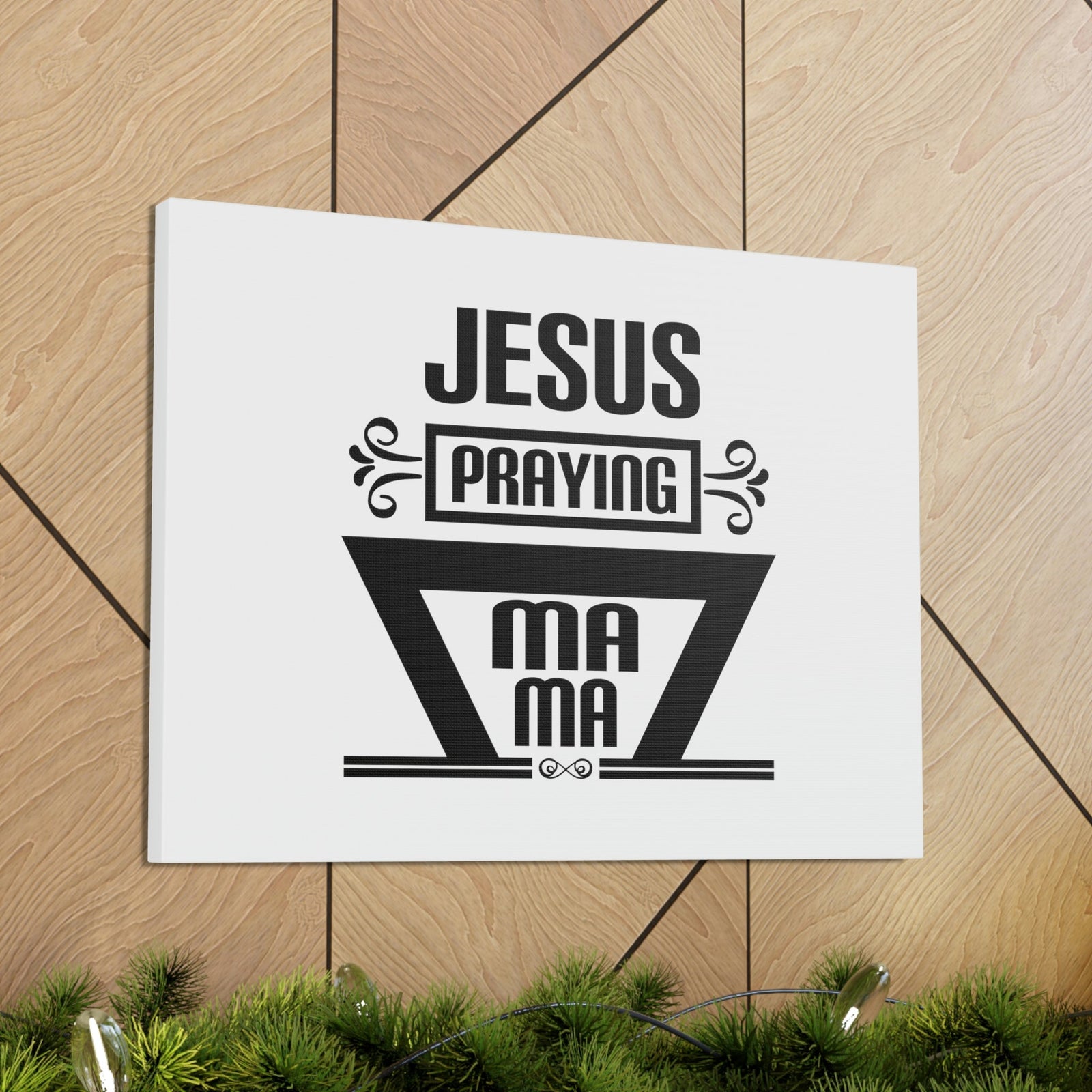 Scripture Walls Jesus Praying Luke 2:51 White Christian Wall Art Bible Verse Print Ready to Hang Unframed-Express Your Love Gifts