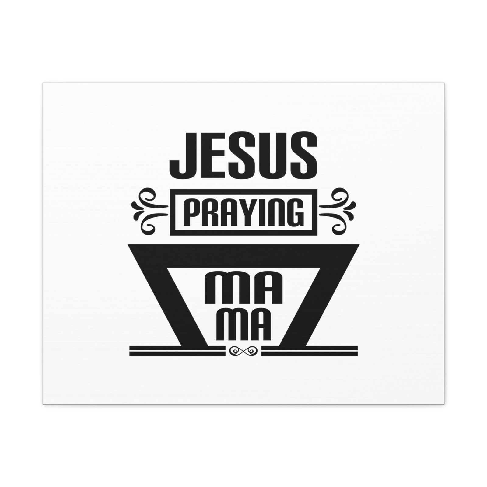 Scripture Walls Jesus Praying Luke 2:51 White Christian Wall Art Bible Verse Print Ready to Hang Unframed-Express Your Love Gifts