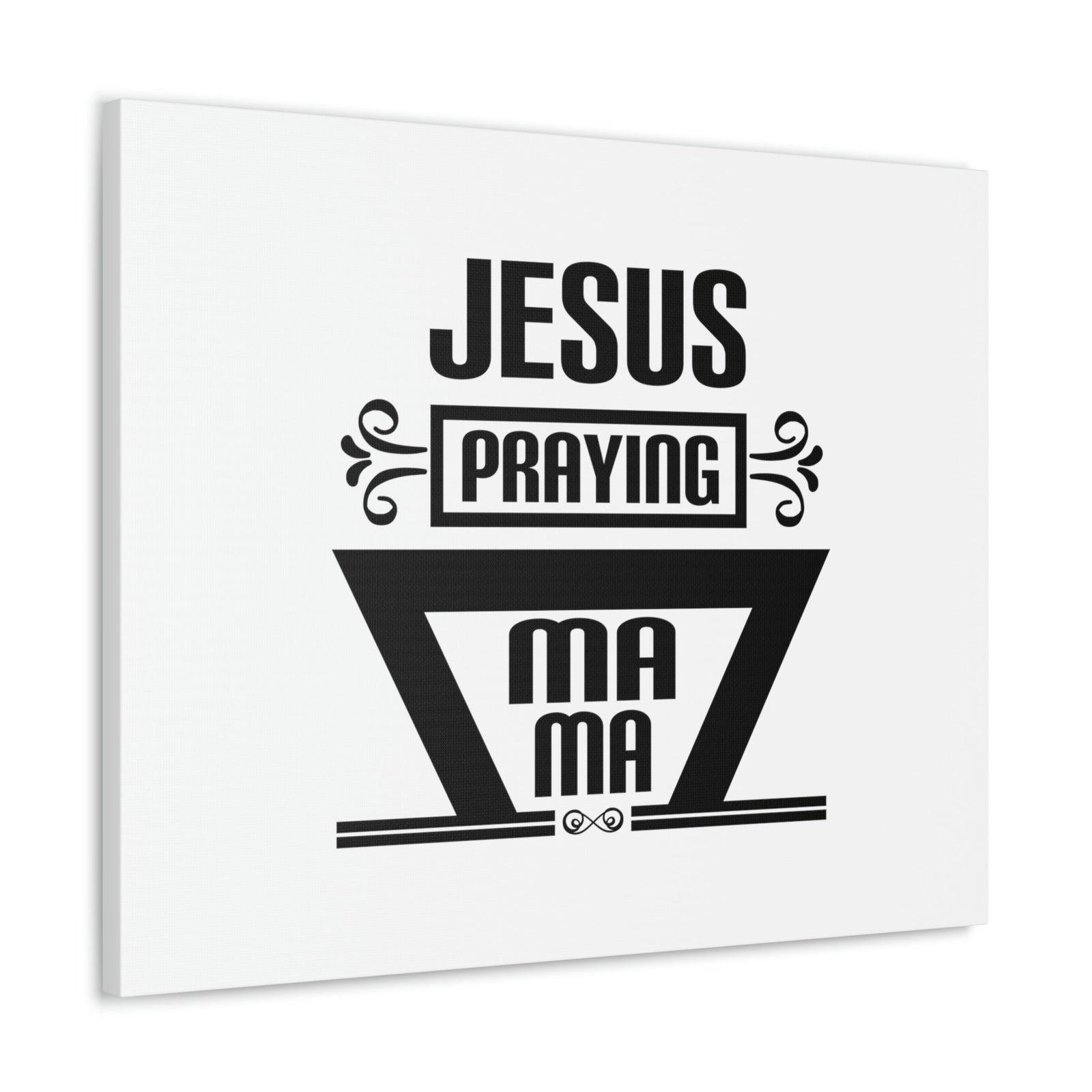 Scripture Walls Jesus Praying Luke 2:51 White Christian Wall Art Bible Verse Print Ready to Hang Unframed-Express Your Love Gifts