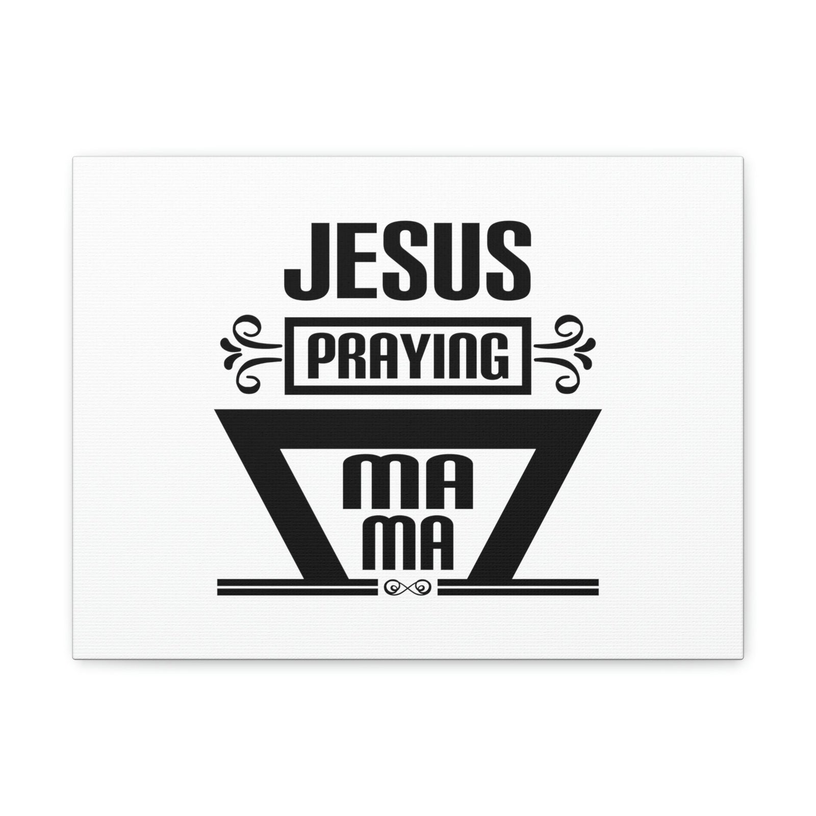 Scripture Walls Jesus Praying Luke 2:51 White Christian Wall Art Bible Verse Print Ready to Hang Unframed-Express Your Love Gifts
