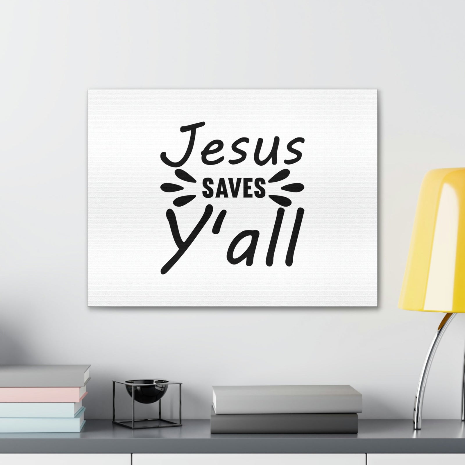 Scripture Walls Jesus Saves Y'all Romans 6:23 Christian Wall Art Bible Verse Print Ready to Hang Unframed-Express Your Love Gifts
