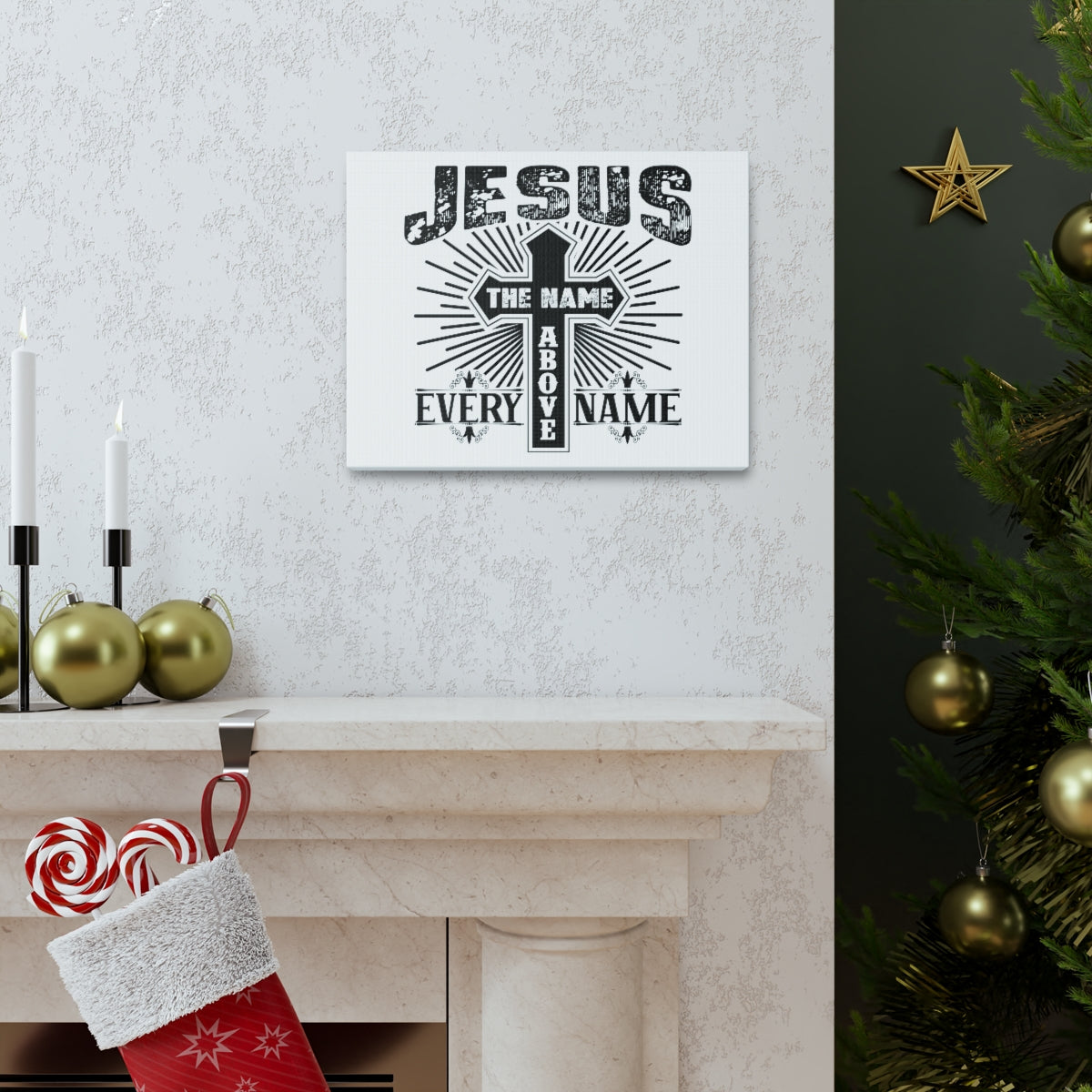 Scripture Walls Jesus The Name Philippians 2:9 Christian Wall Art Print Ready to Hang Unframed-Express Your Love Gifts