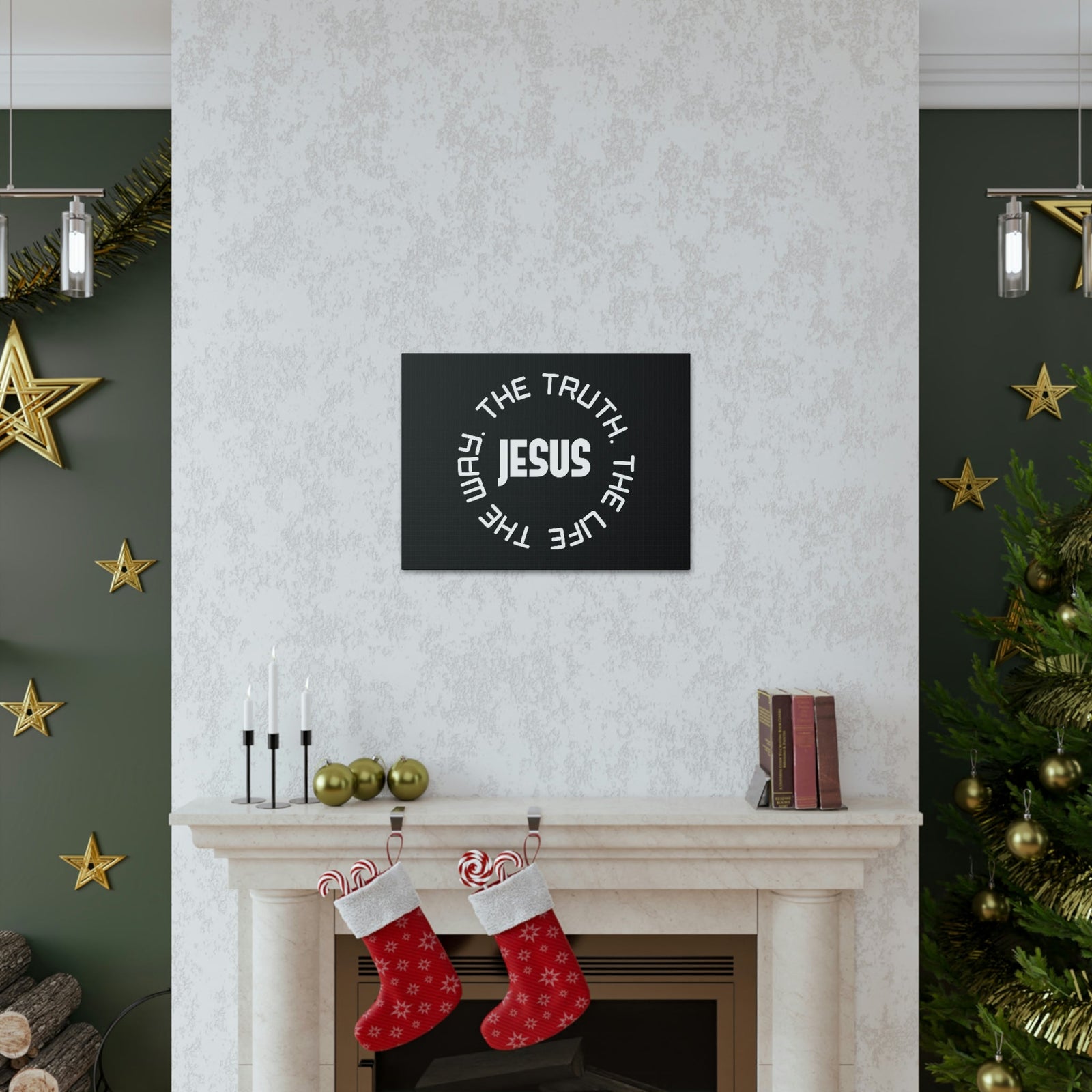 Scripture Walls Jesus, The Truth, The Life, The Way John 14:6 Christian Wall Art Bible Verse Print Ready to Hang Unframed-Express Your Love Gifts