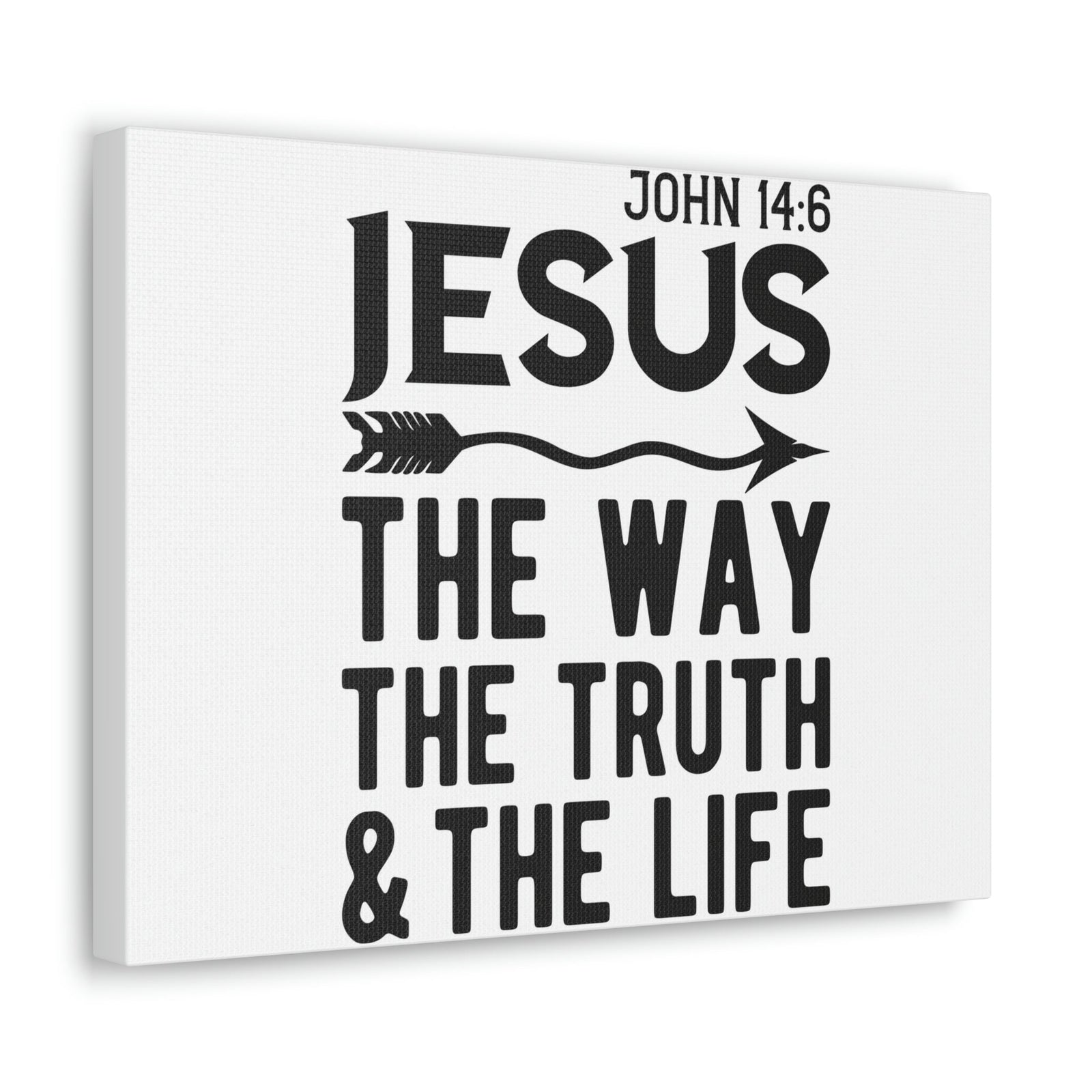 Scripture Walls Jesus The Way John 14:6 Arrow Bible Verse Canvas Christian Wall Art Ready To Hang Unframed-Express Your Love Gifts