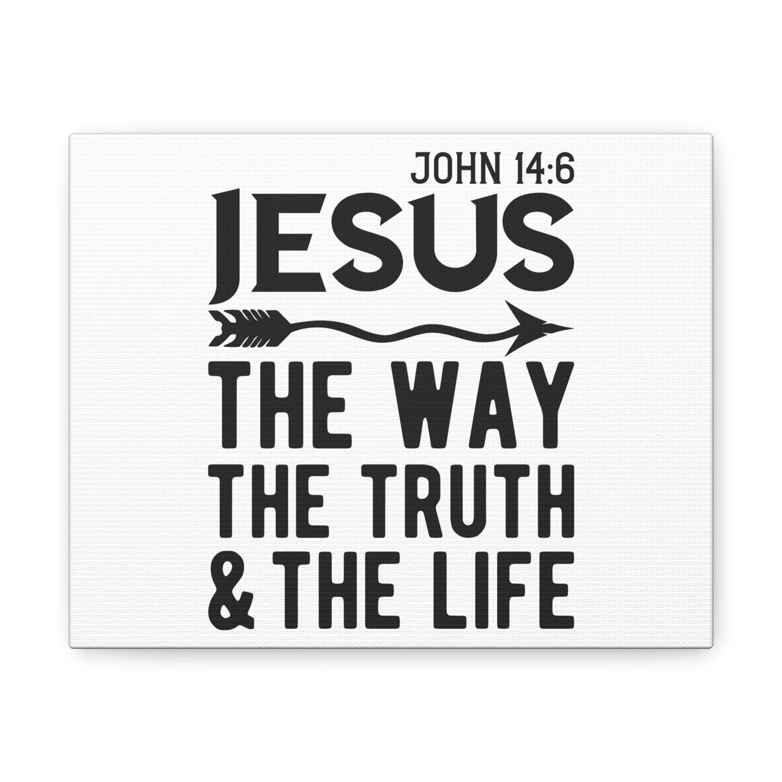 Scripture Walls Jesus The Way John 14:6 Arrow Bible Verse Canvas Christian Wall Art Ready To Hang Unframed-Express Your Love Gifts