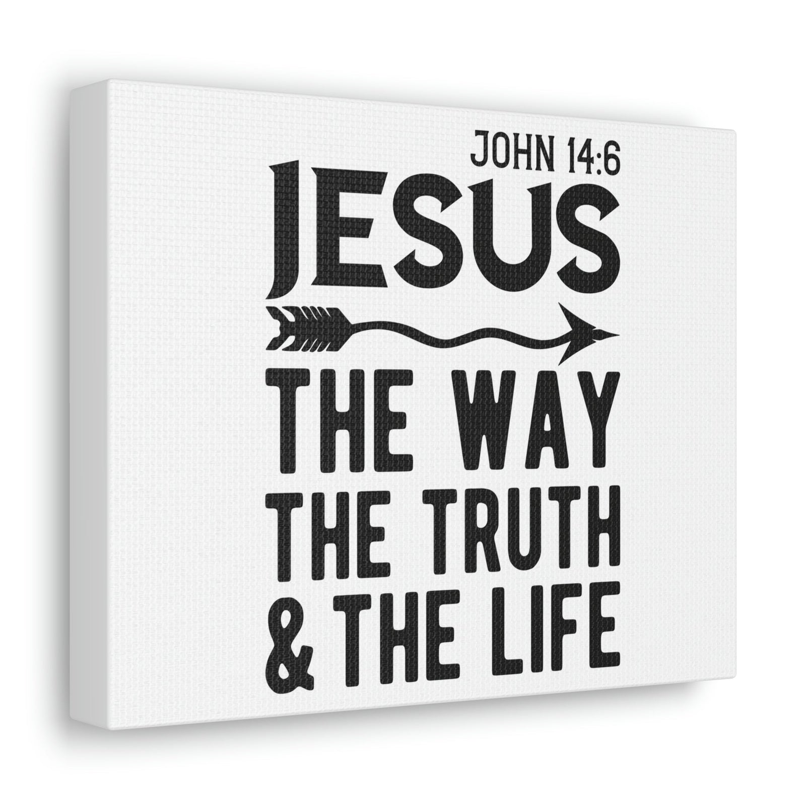 Scripture Walls Jesus The Way John 14:6 Arrow Bible Verse Canvas Christian Wall Art Ready To Hang Unframed-Express Your Love Gifts