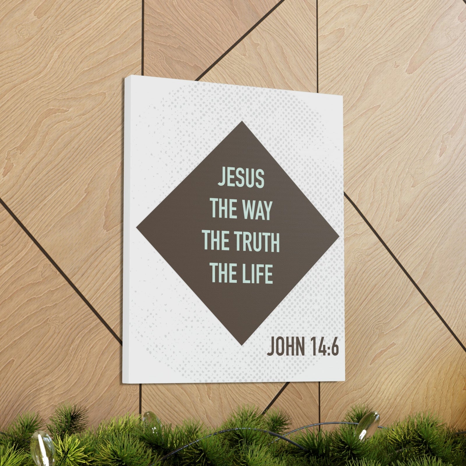 Scripture Walls Jesus The Way The Truth John 14:6 Diamond Christian Wall Art Bible Verse Print Ready To Hang Unframed-Express Your Love Gifts