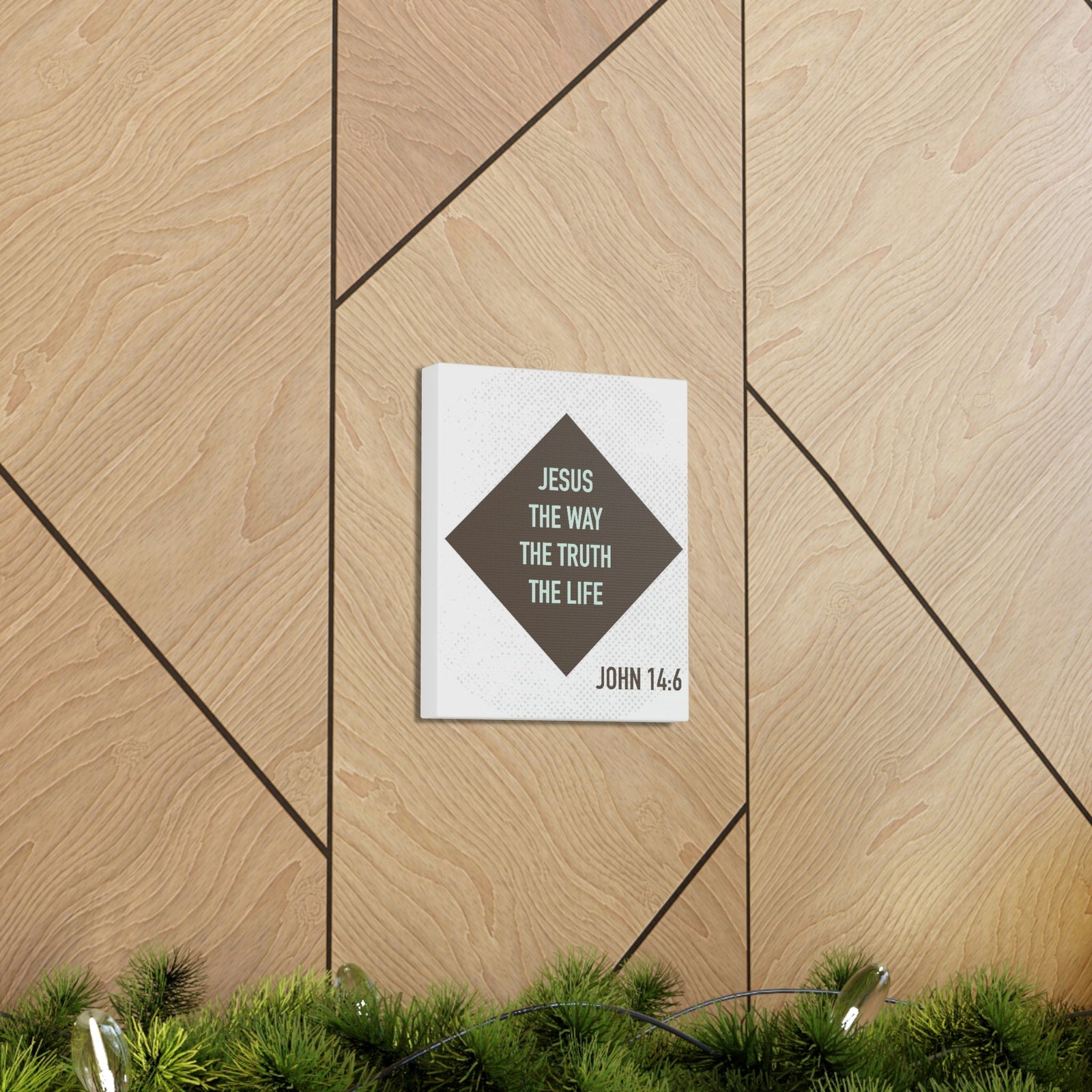 Scripture Walls Jesus The Way The Truth John 14:6 Diamond Christian Wall Art Bible Verse Print Ready To Hang Unframed-Express Your Love Gifts