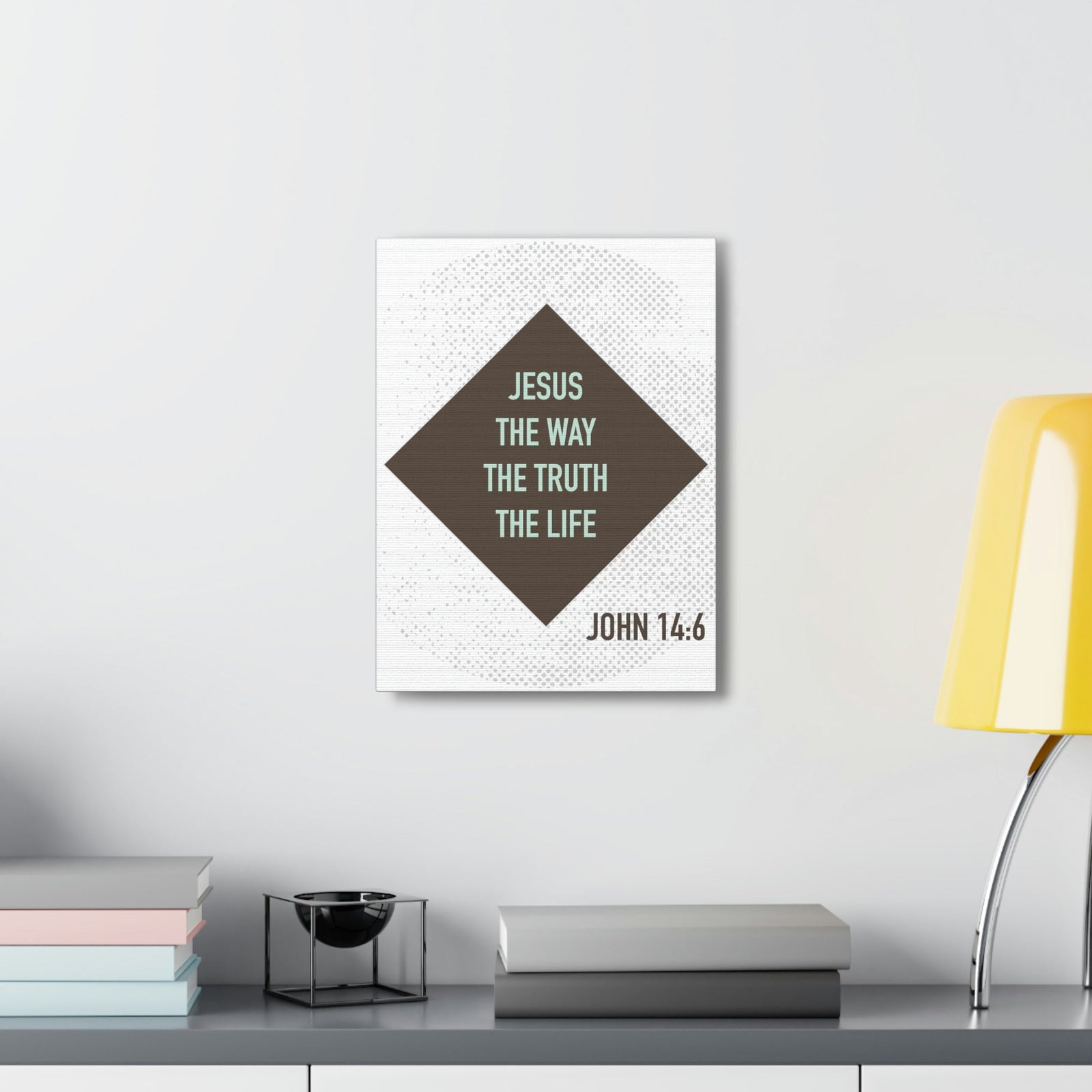 Scripture Walls Jesus The Way The Truth John 14:6 Diamond Christian Wall Art Bible Verse Print Ready To Hang Unframed-Express Your Love Gifts