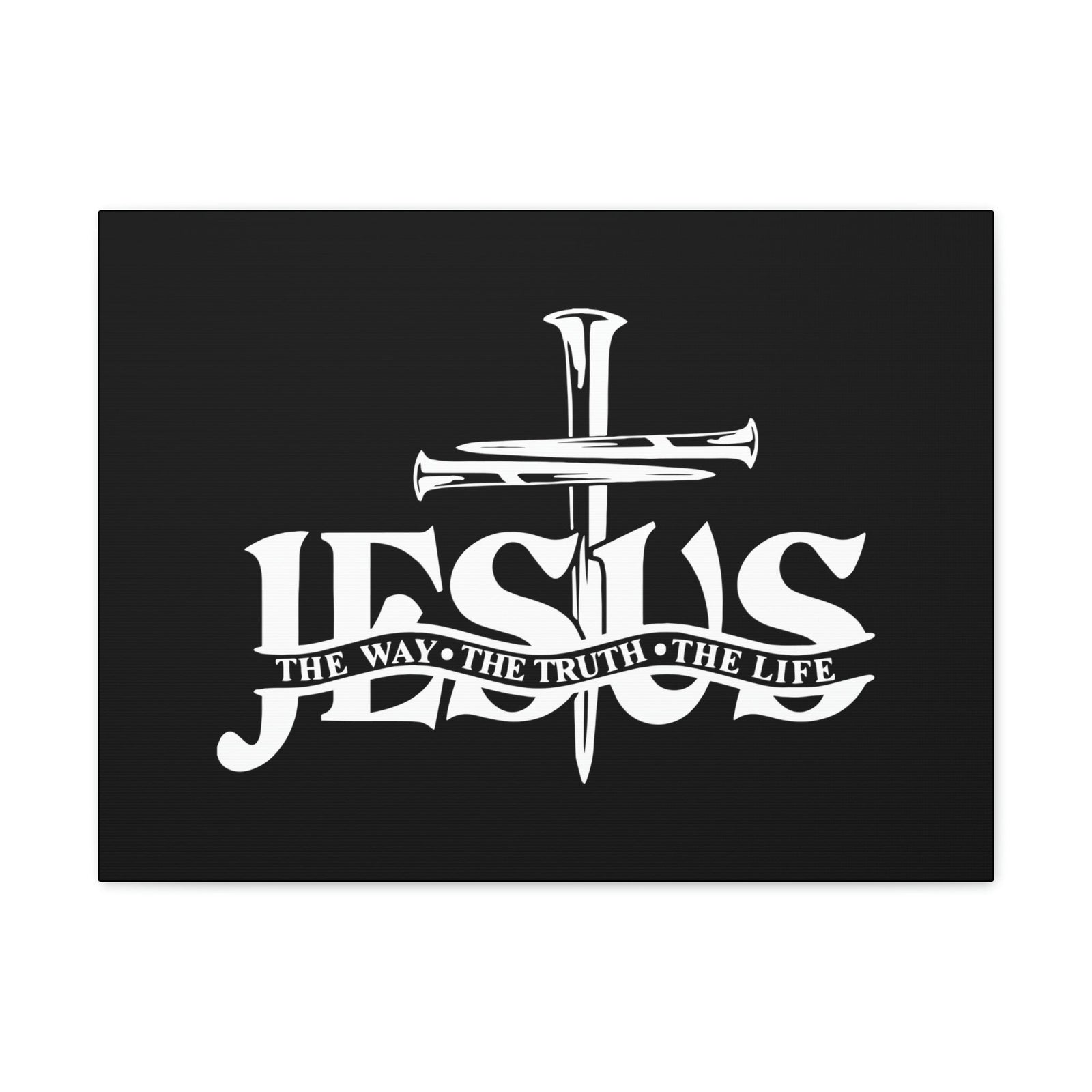 Scripture Walls Jesus The Way, The Truth, The Life John 14:6 Cross Christian Wall Art Bible Verse Print Ready to Hang Unframed-Express Your Love Gifts