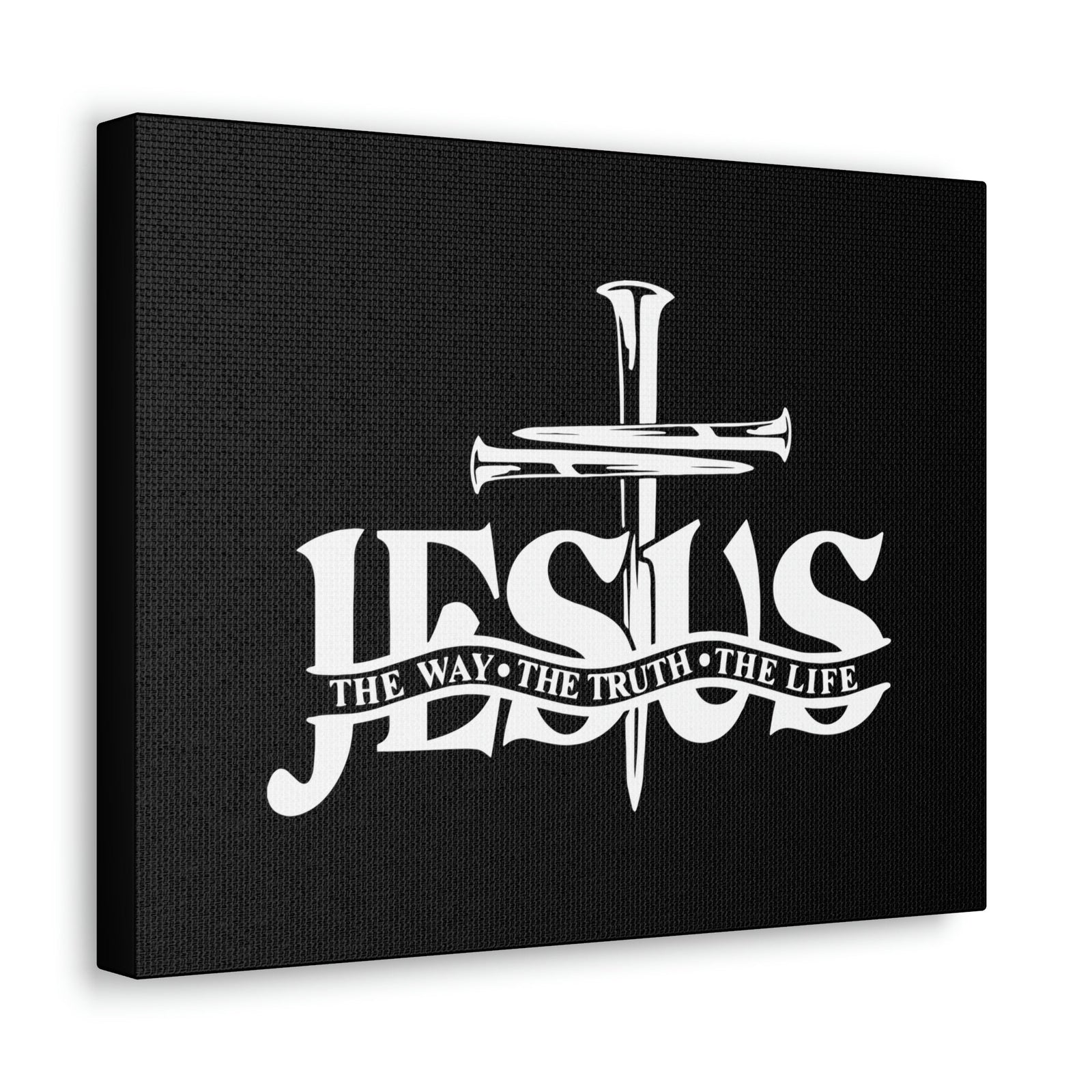 Scripture Walls Jesus The Way, The Truth, The Life John 14:6 Cross Christian Wall Art Bible Verse Print Ready to Hang Unframed-Express Your Love Gifts