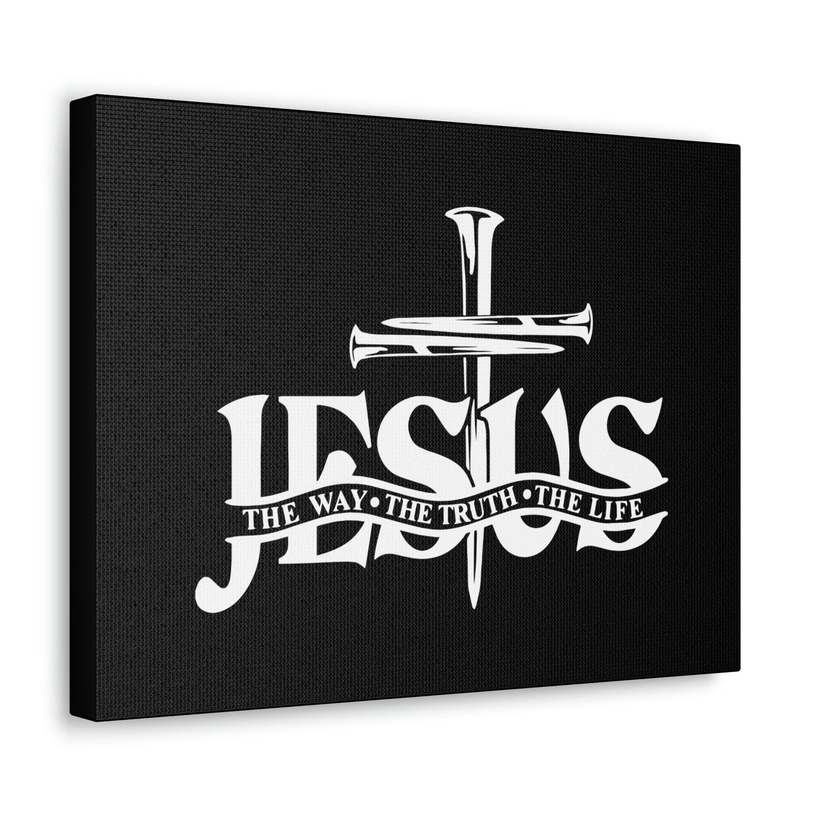Scripture Walls Jesus The Way, The Truth, The Life John 14:6 Cross Christian Wall Art Bible Verse Print Ready to Hang Unframed-Express Your Love Gifts