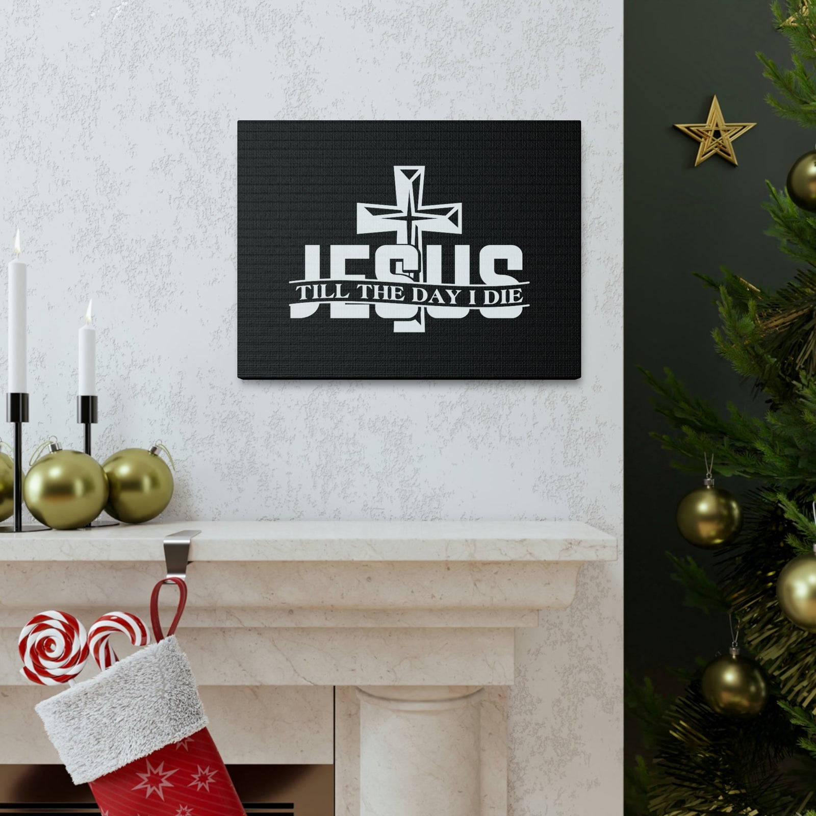 Scripture Walls Jesus Till The Day I Die 2 Corinthians 5:8 Christian Wall Art Bible Verse Print Ready to Hang Unframed-Express Your Love Gifts